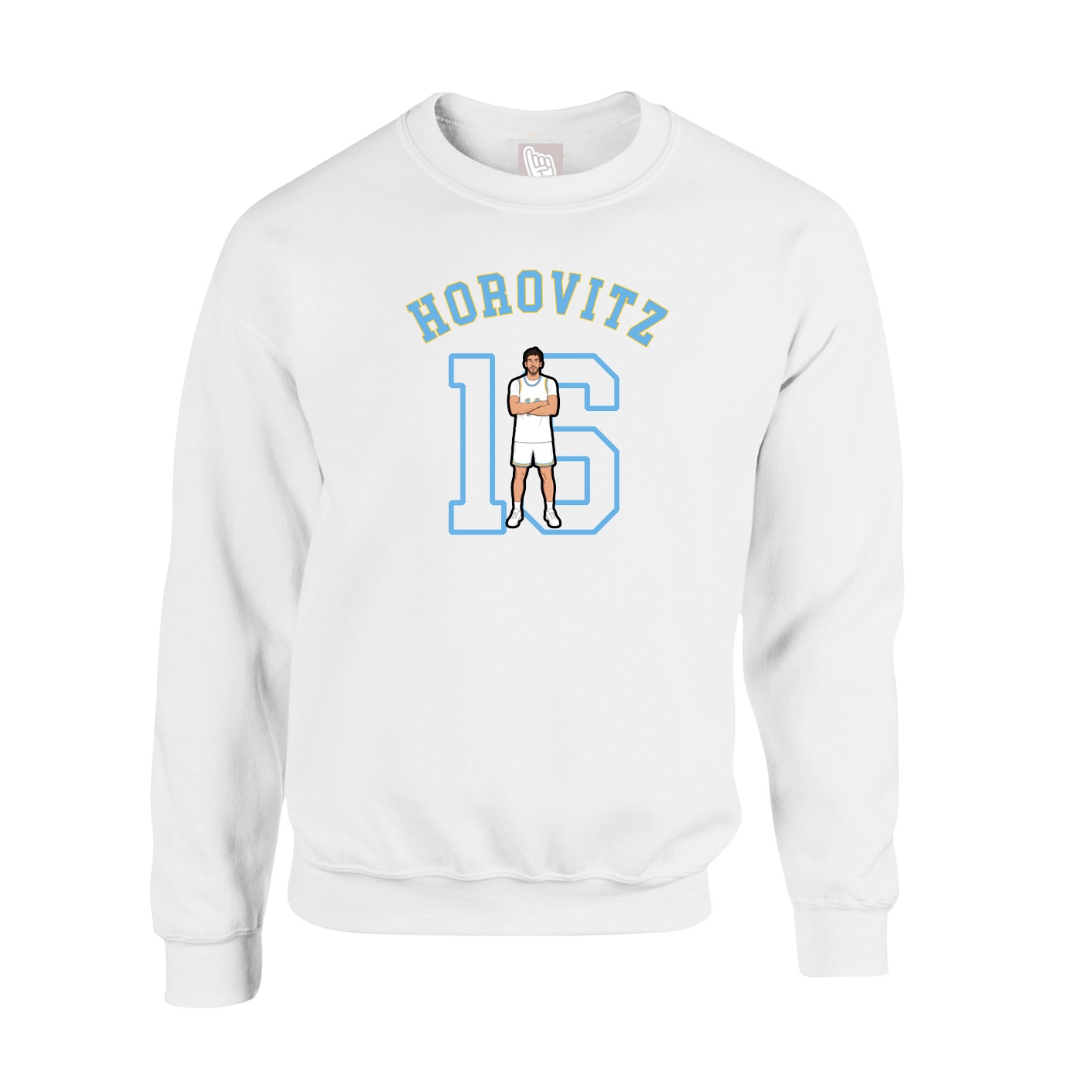 Fleece Crew — Shirsey Arch in White