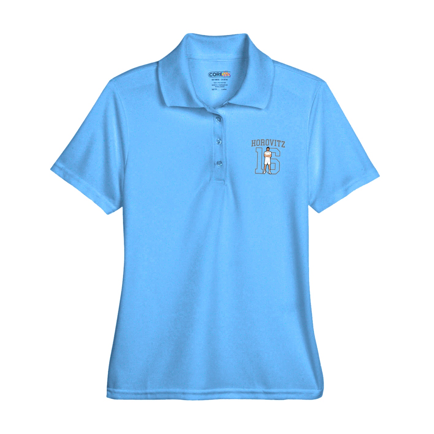 Womens Performance Polo — Shirsey in Light Blue