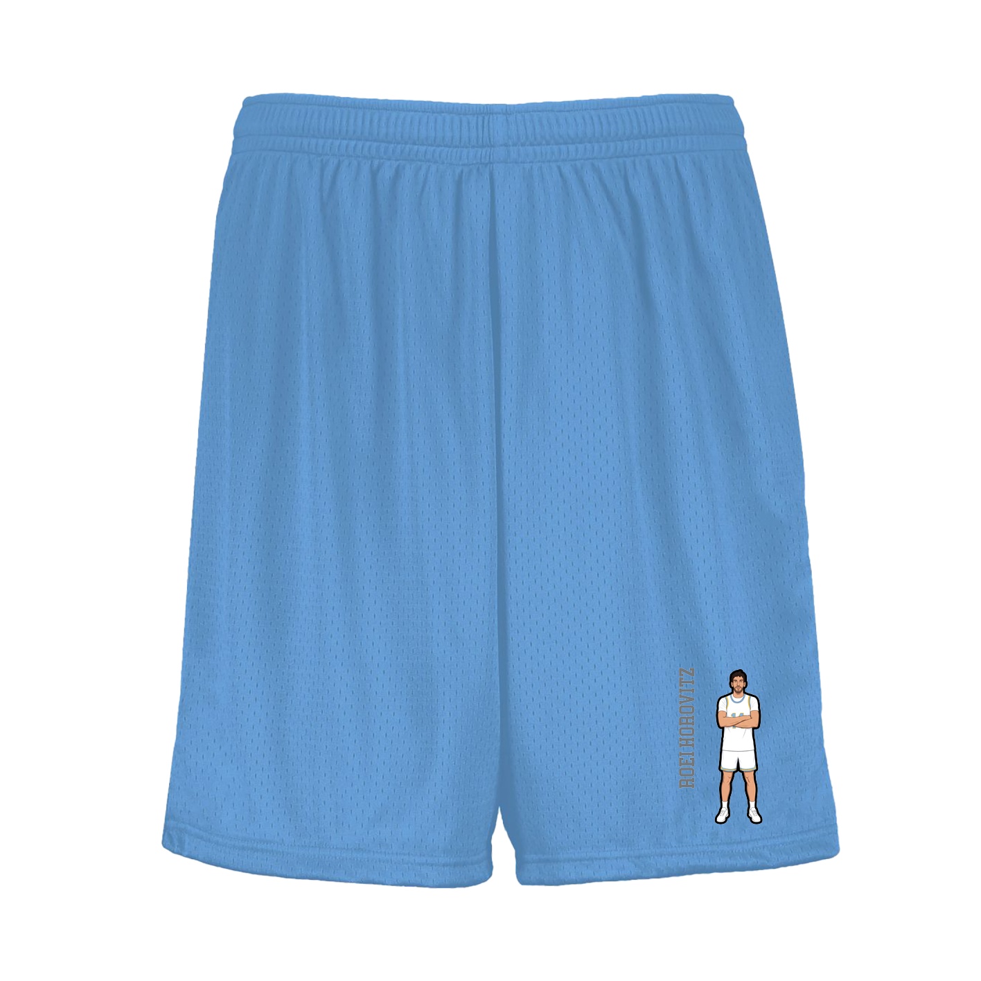 Shorts — Name Vertical in Light Blue