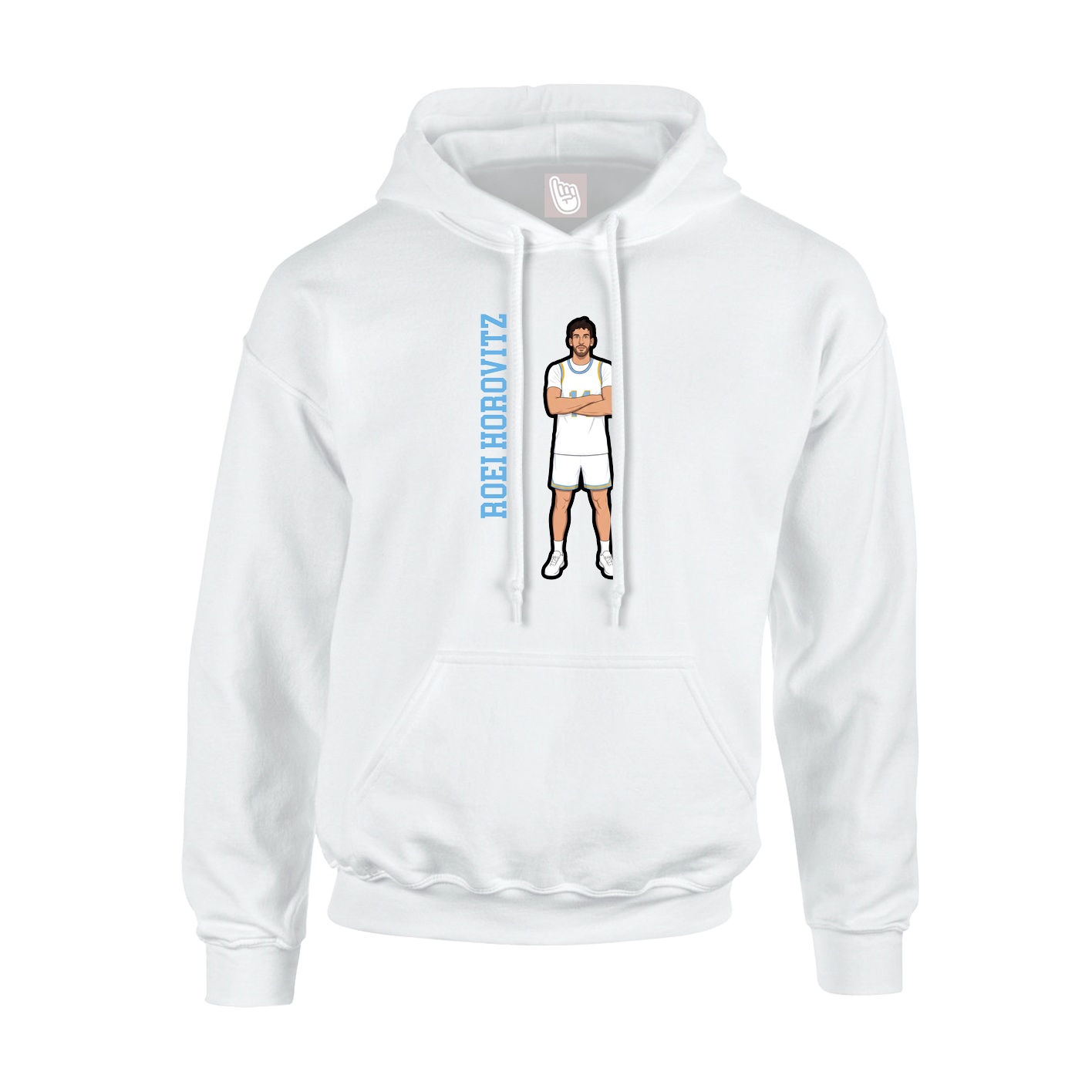 Youth Hoodie — Name Vertical in White