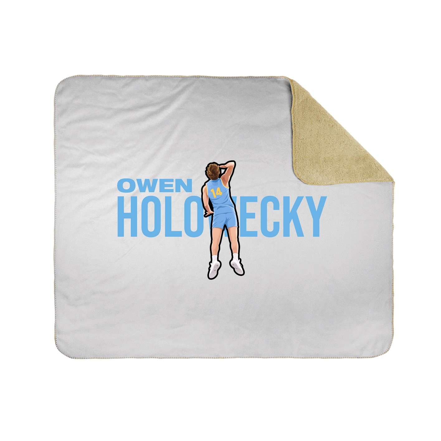Throw Blanket — Player Name in White