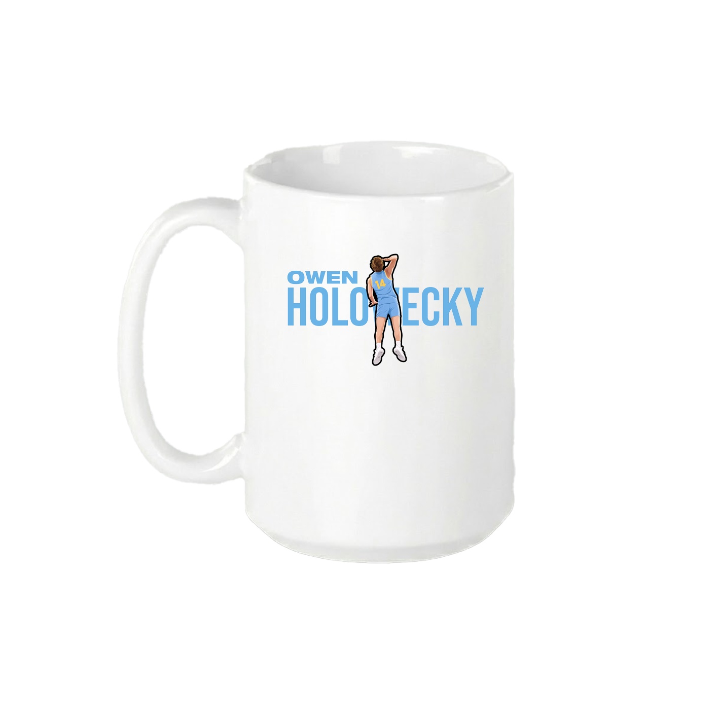 15oz Coffee Mug — Player Name in White