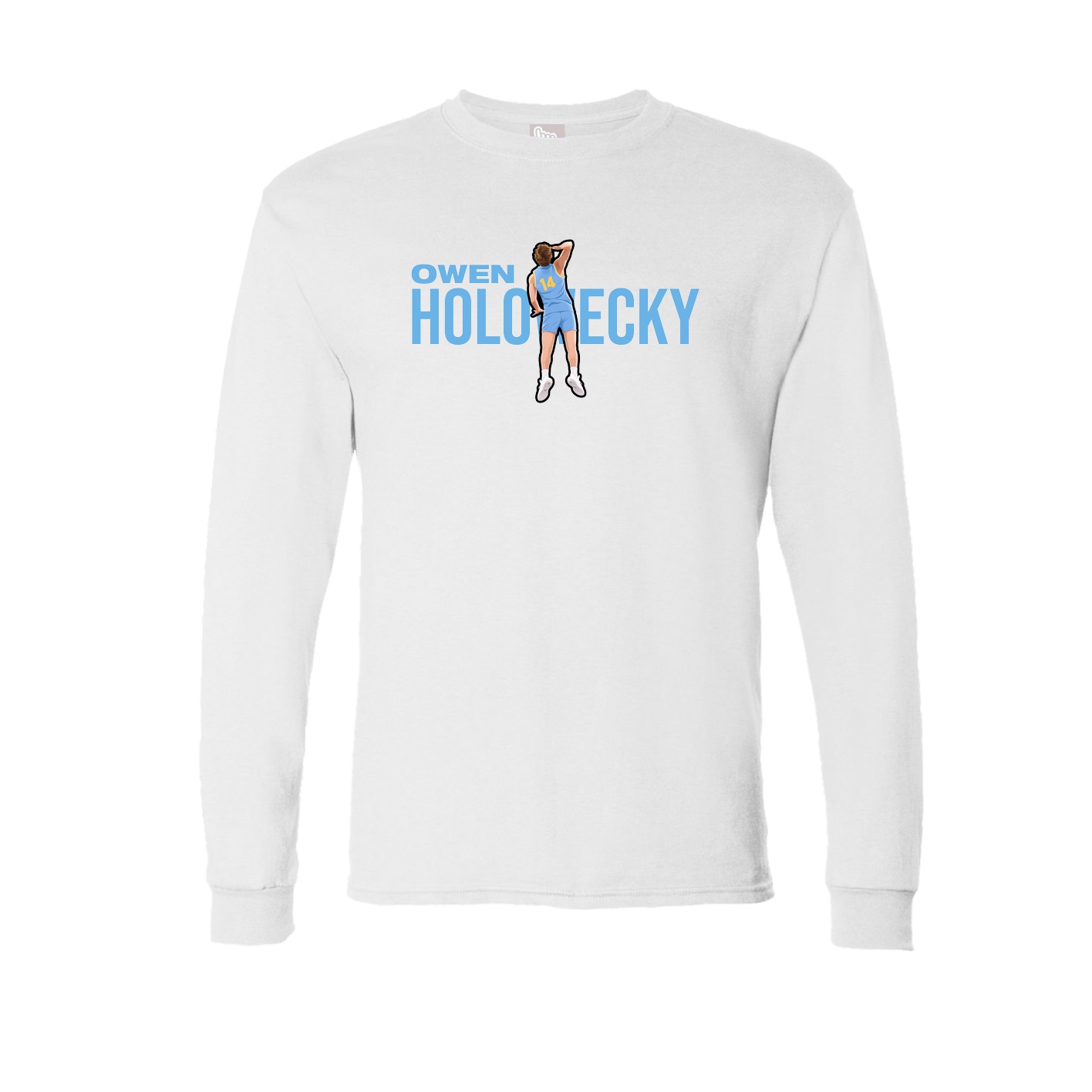 Long Sleeve Tee — Player Name in White