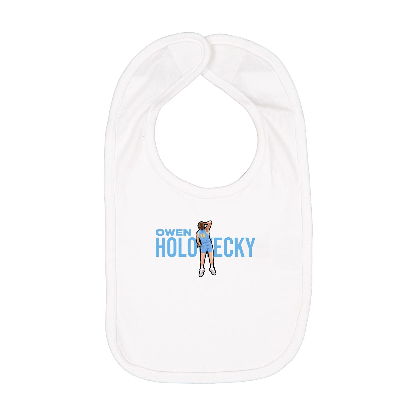 Infant Bib — Player Name in White