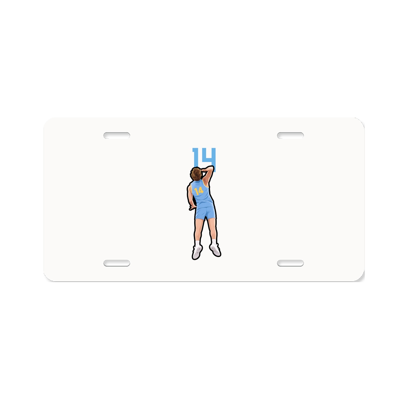 License Plate — Number Top in Classic