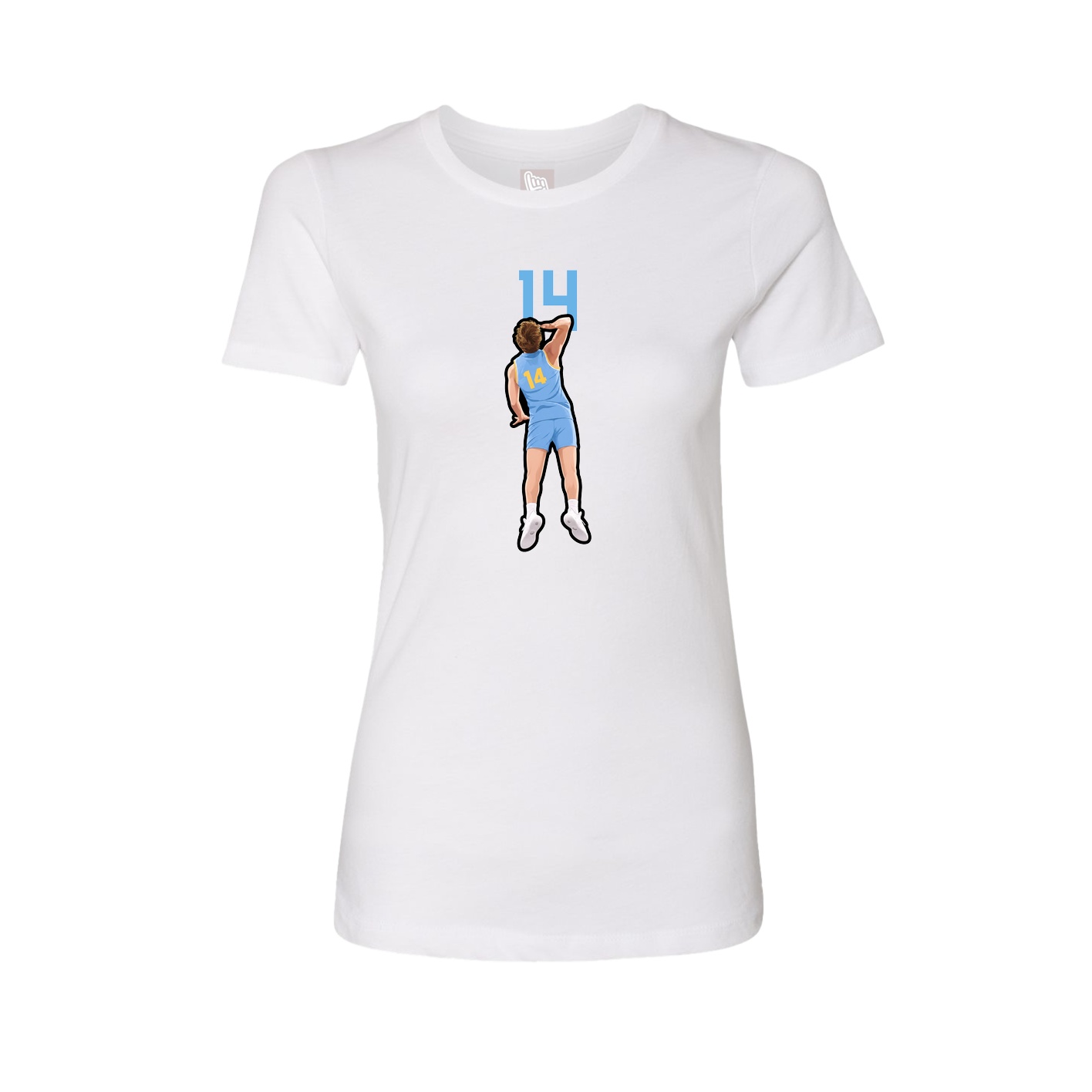 Fitted Women's Tee — Number Top in White