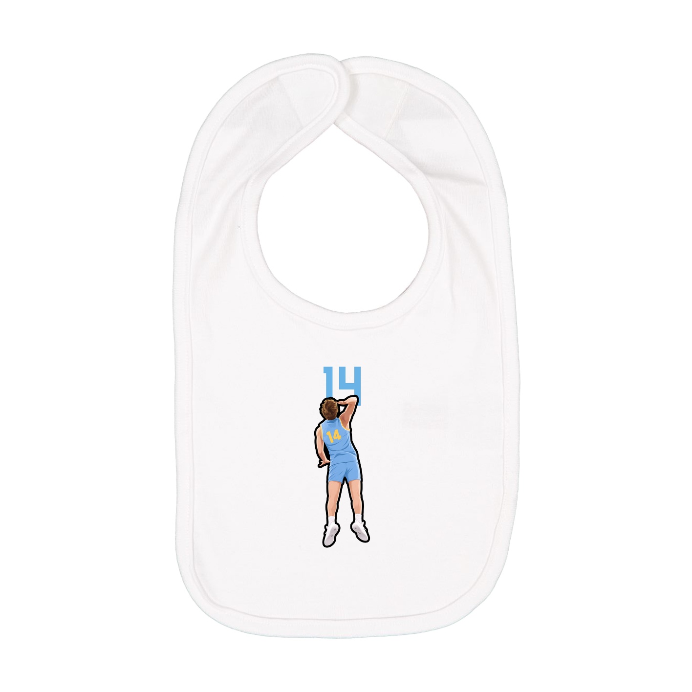 Infant Bib — Number Top in White