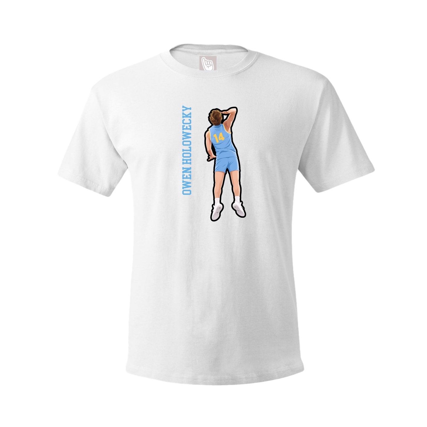 Tee — Name Vertical in White