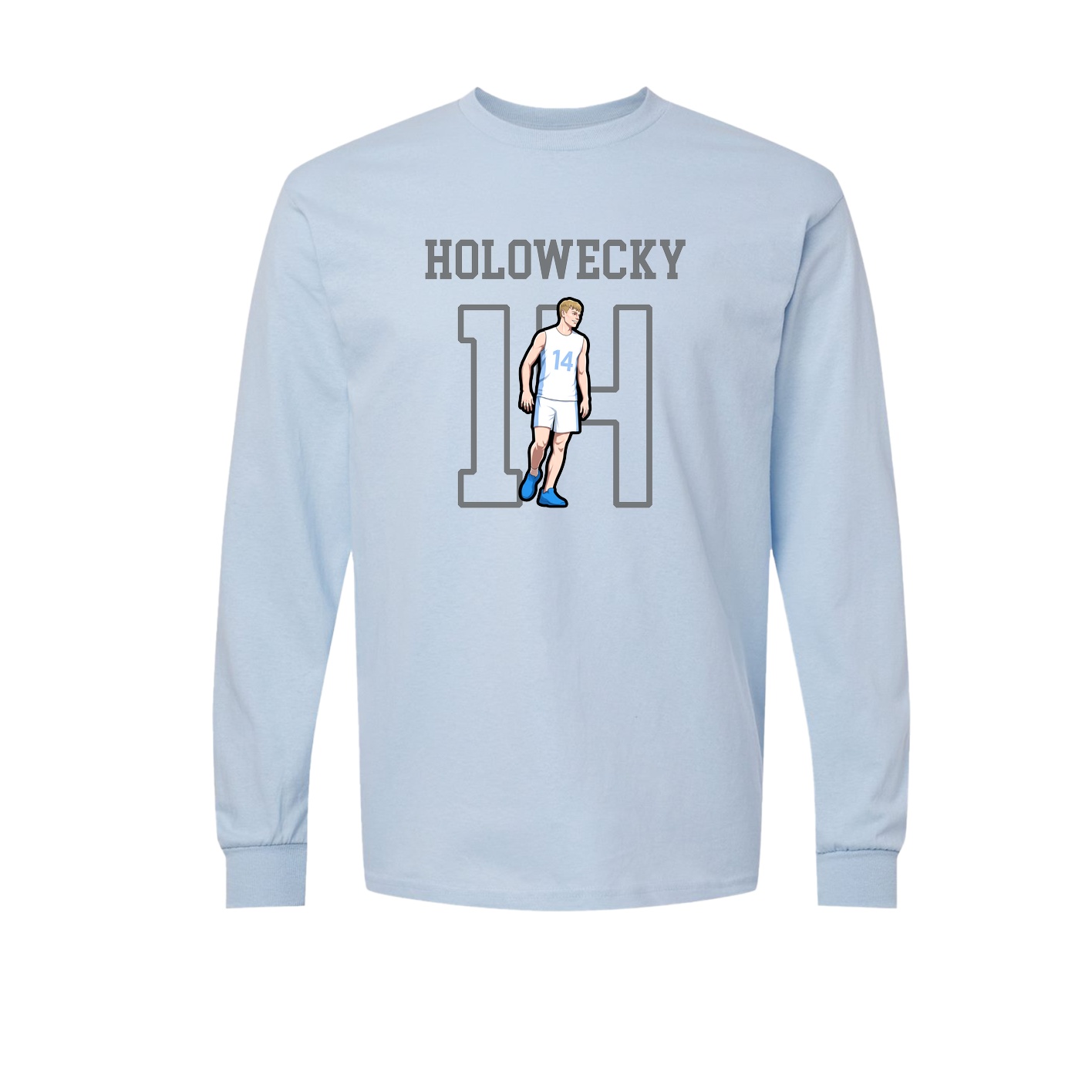 Long Sleeve Tee — Shirsey in Light Blue
