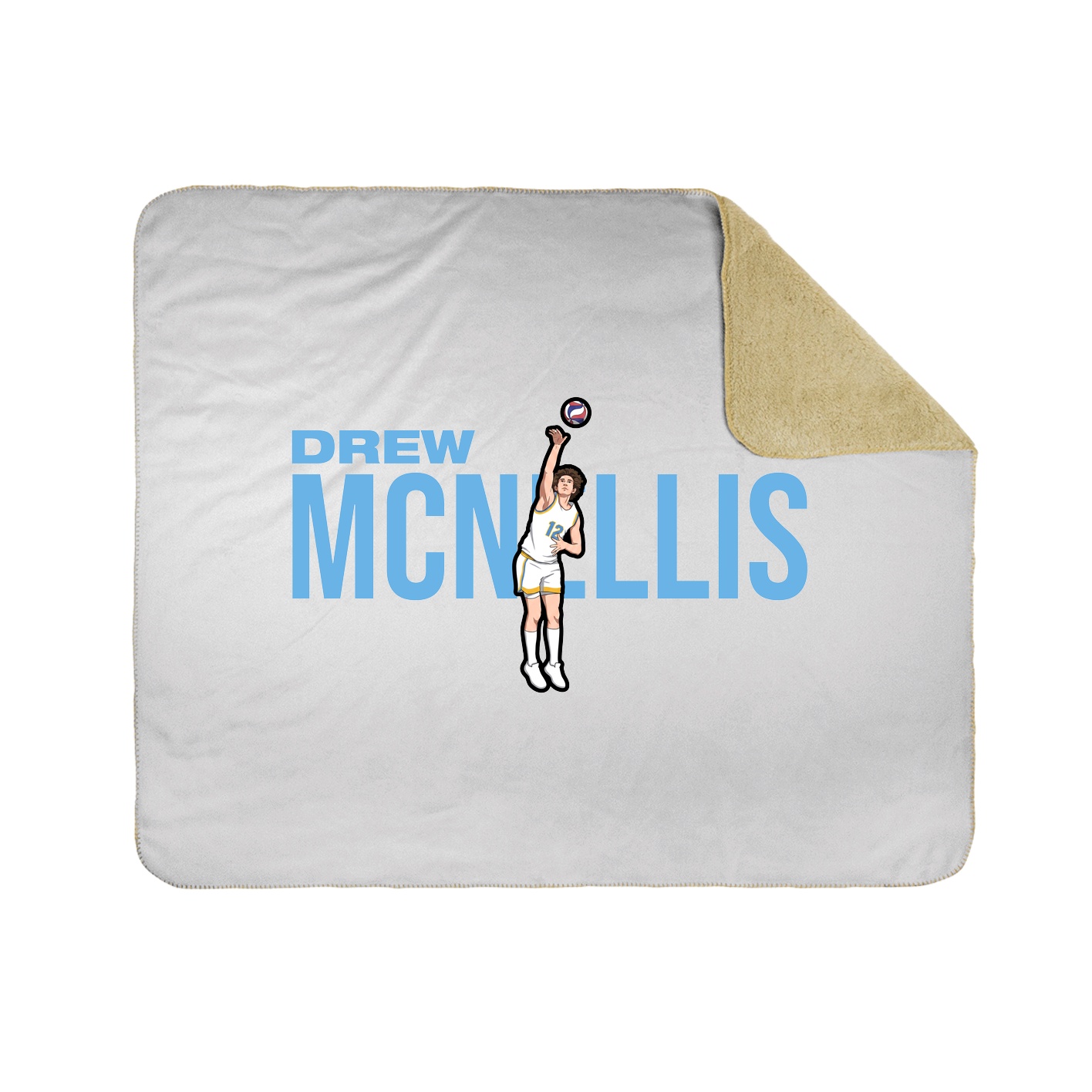 Throw Blanket — Player Name in White