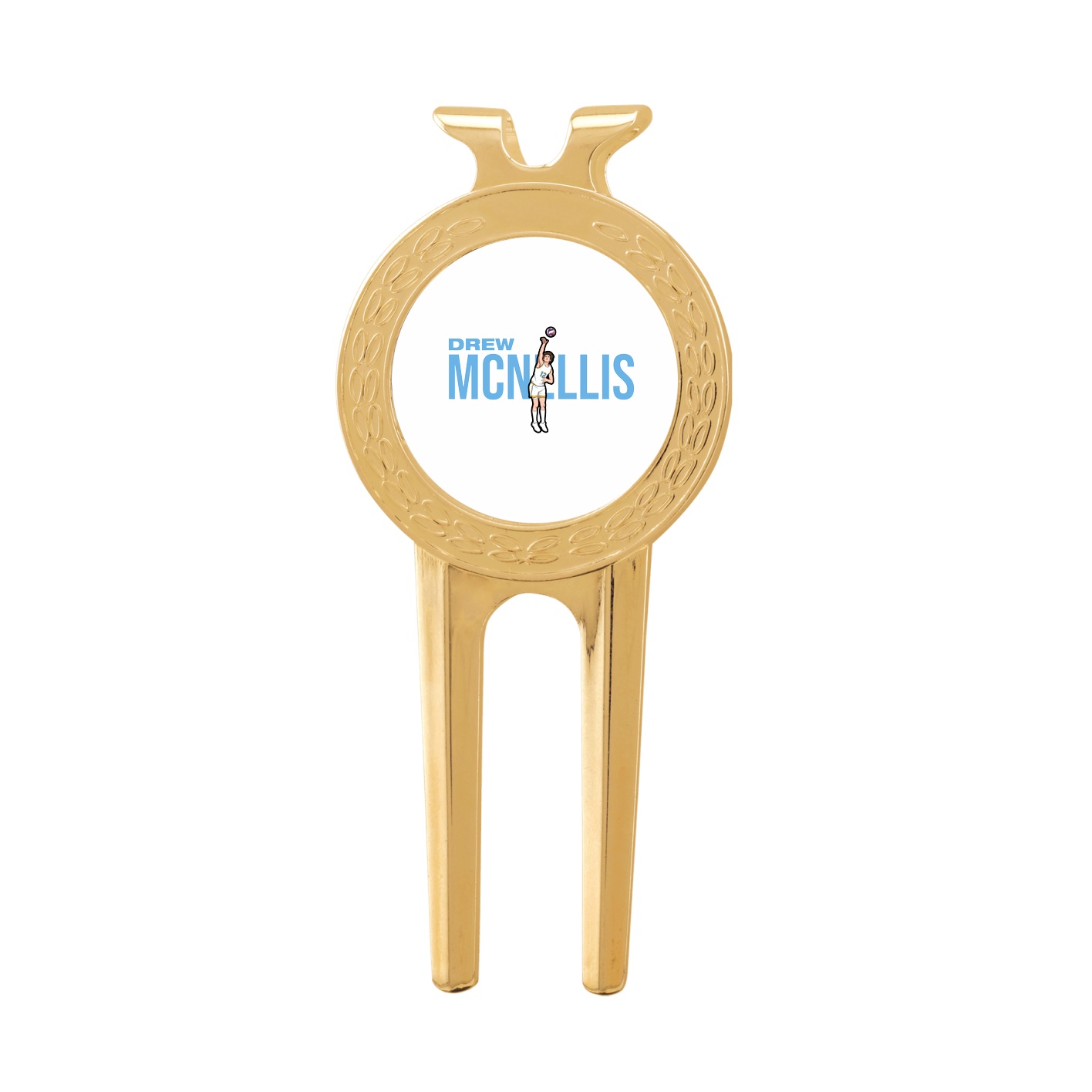 Divot Tool with Ball Marker — Player Name in Classic