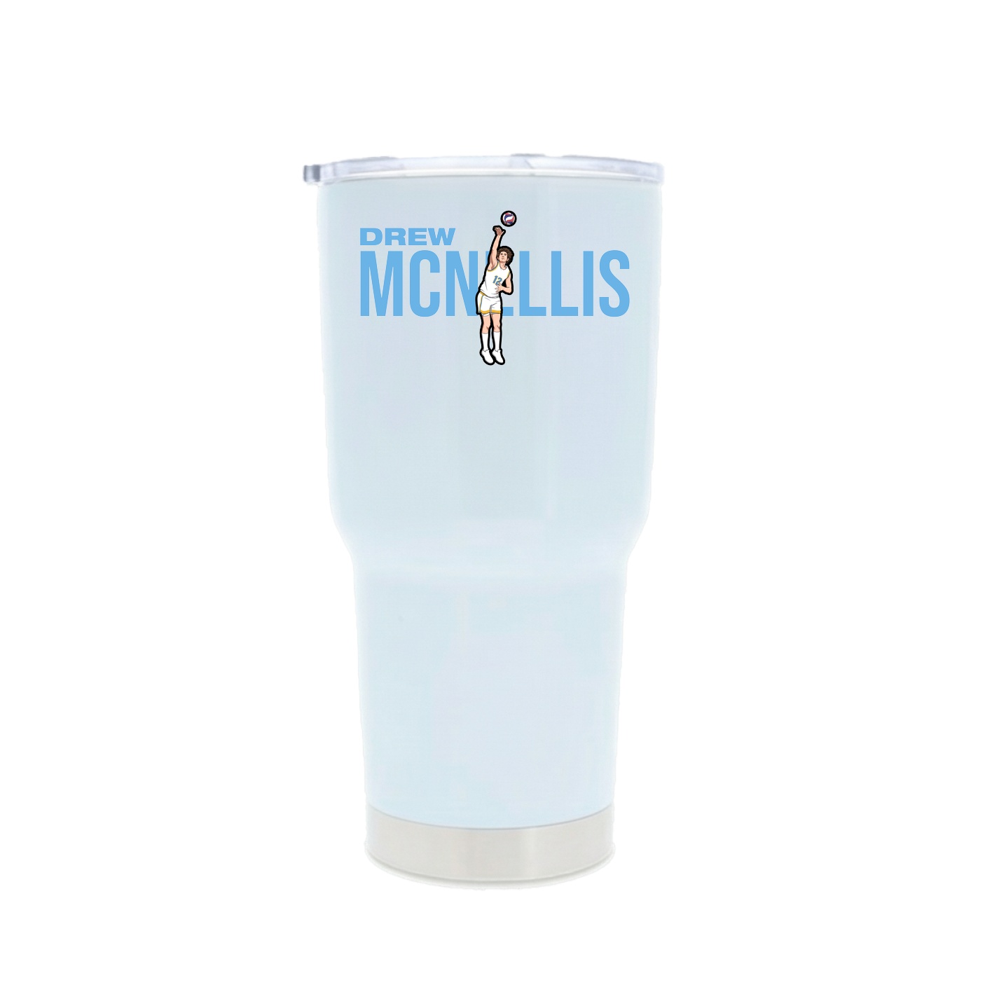 30oz Stainless Steel Tumbler — Player Name in White