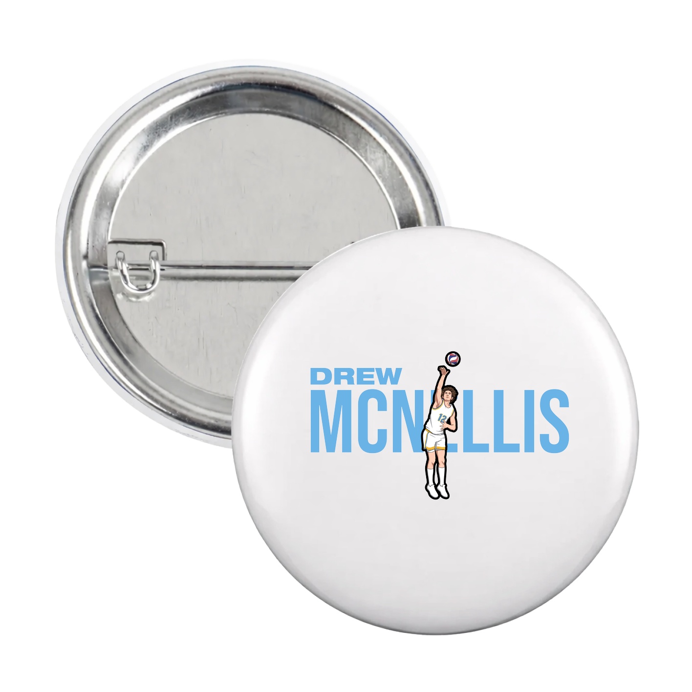 Game Day Button — Player Name in White