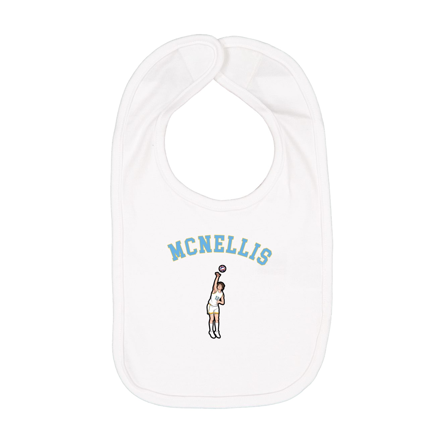 Infant Bib — Shirsey Arch in White