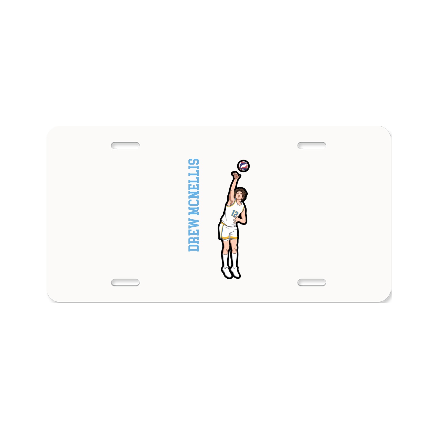 License Plate — Name Vertical in Classic