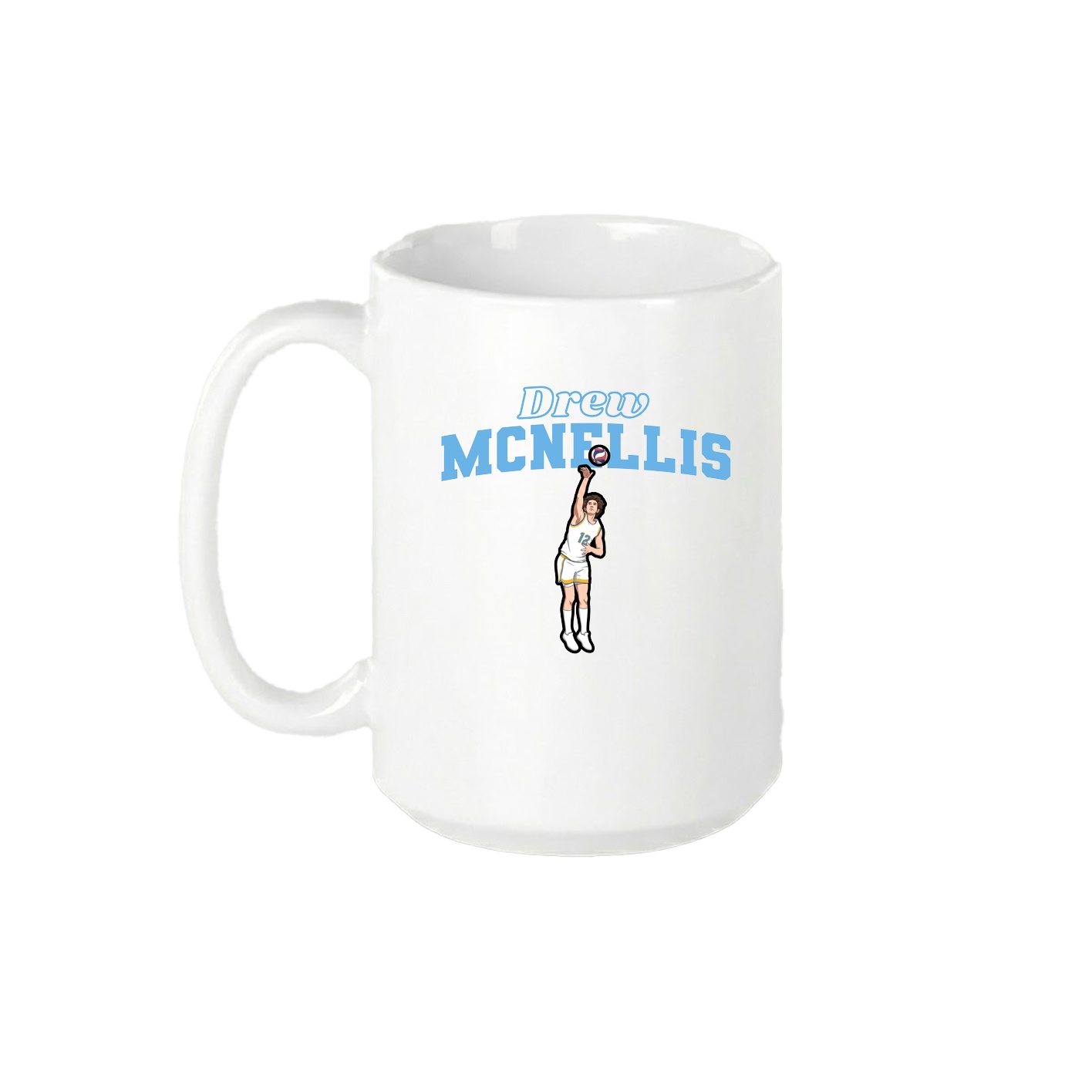 15oz Coffee Mug — Name Arch in White