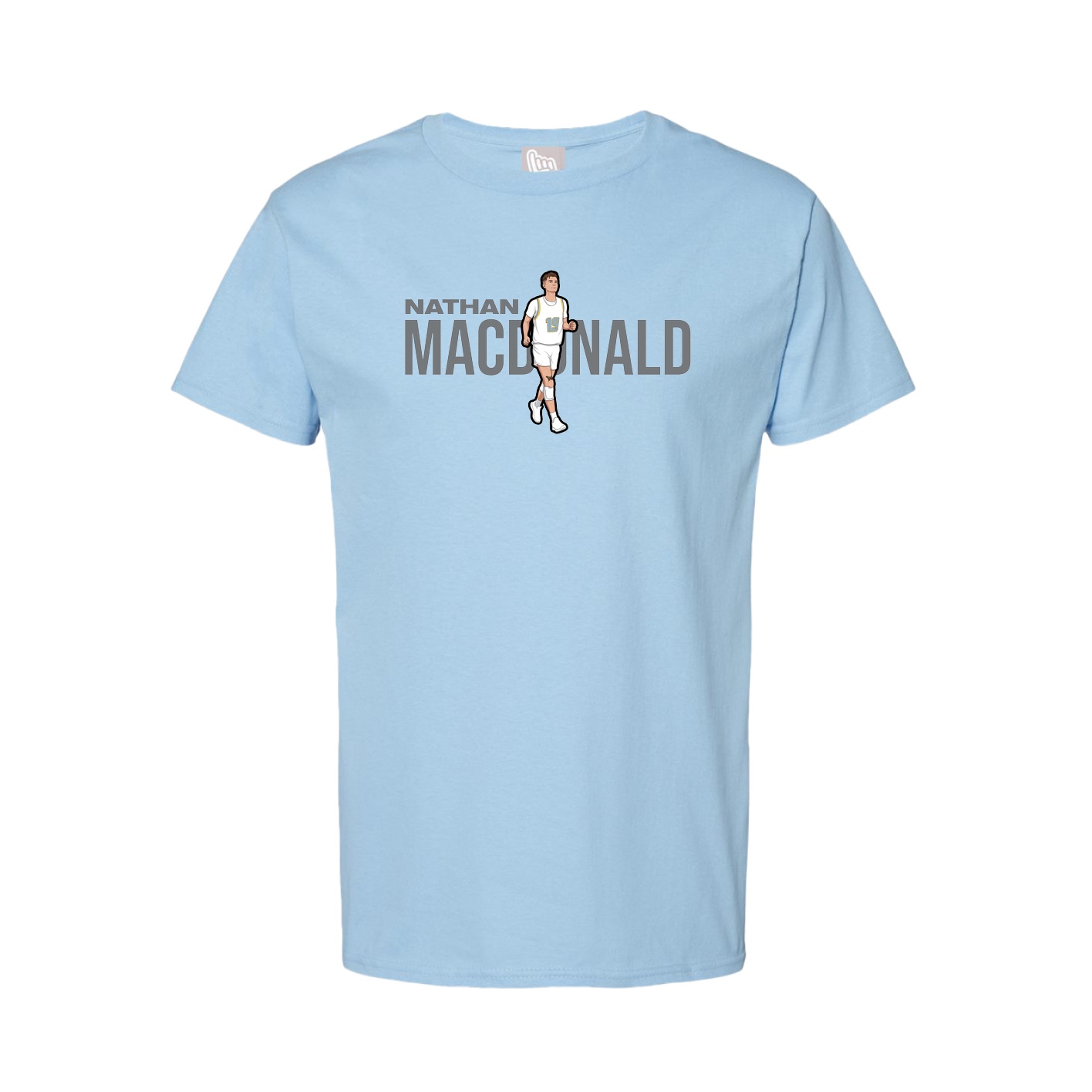Youth Tee — Player Name in Light Blue
