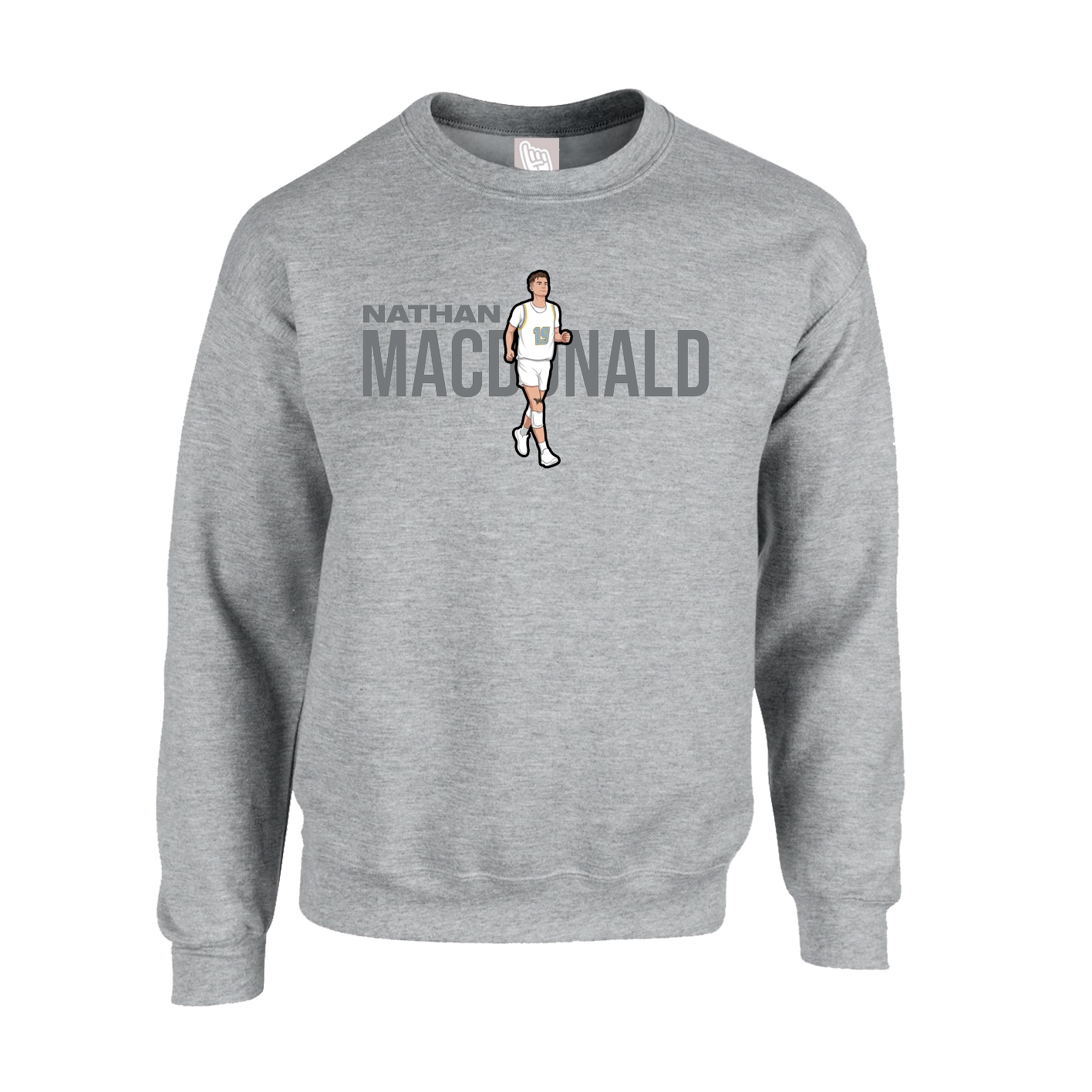 Fleece Crew — Player Name in Grey