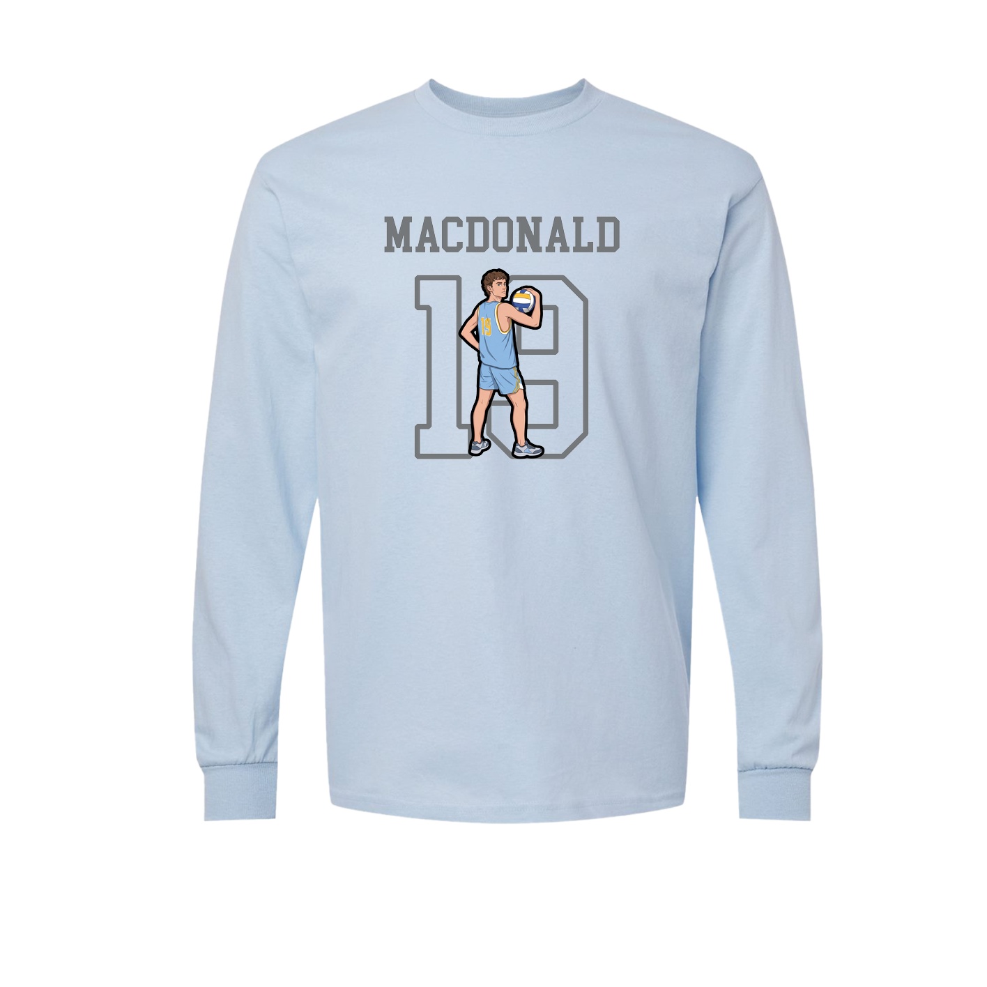 Long Sleeve Tee — Shirsey in Light Blue