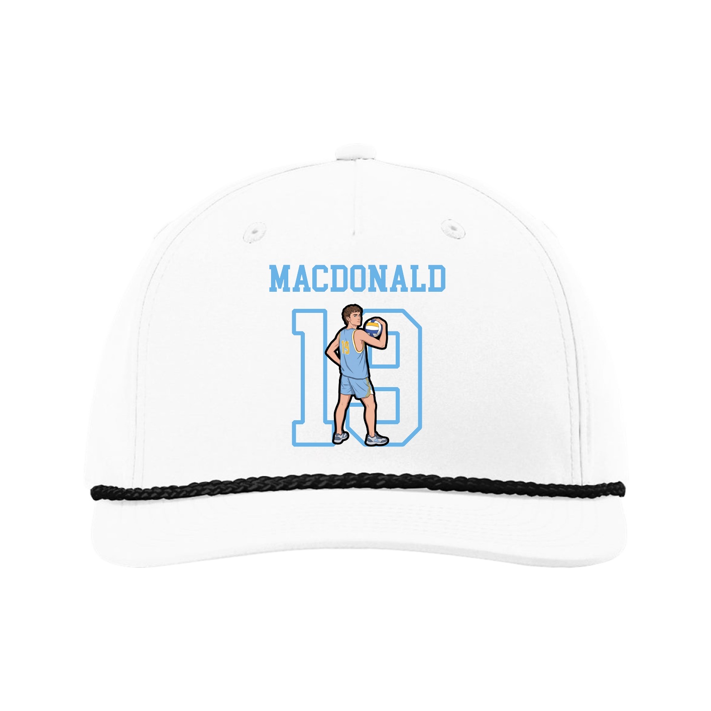 Five-Panel Classic Rope Cap — Shirsey in White