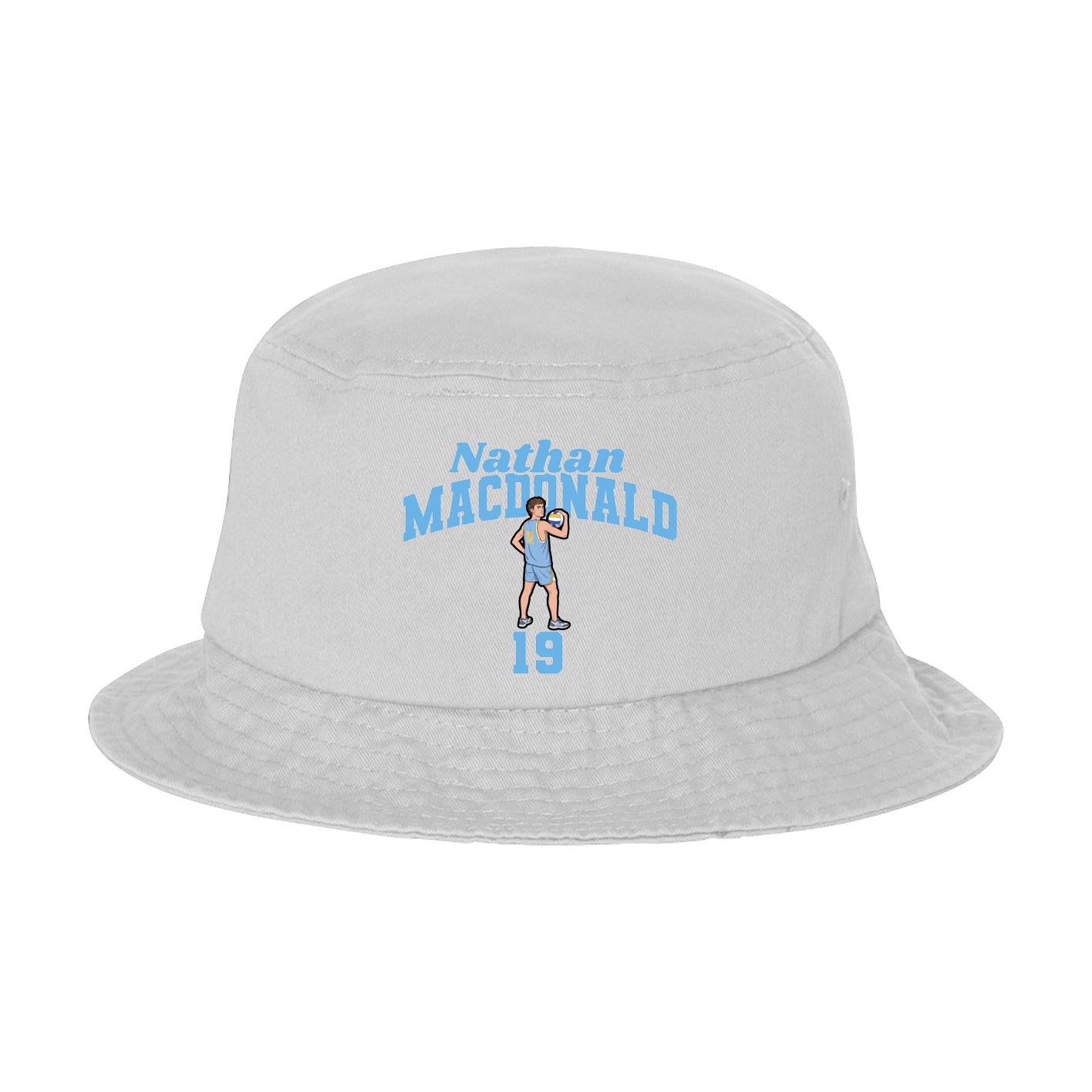 Bucket Cap — Signature Arch in White