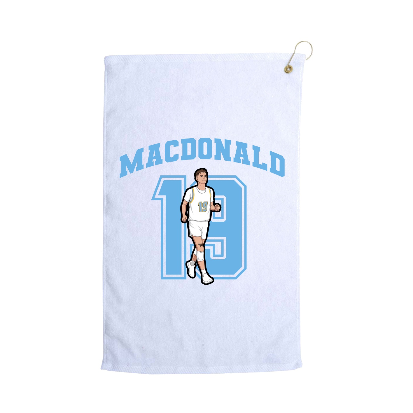 Golf Towel — Number in White