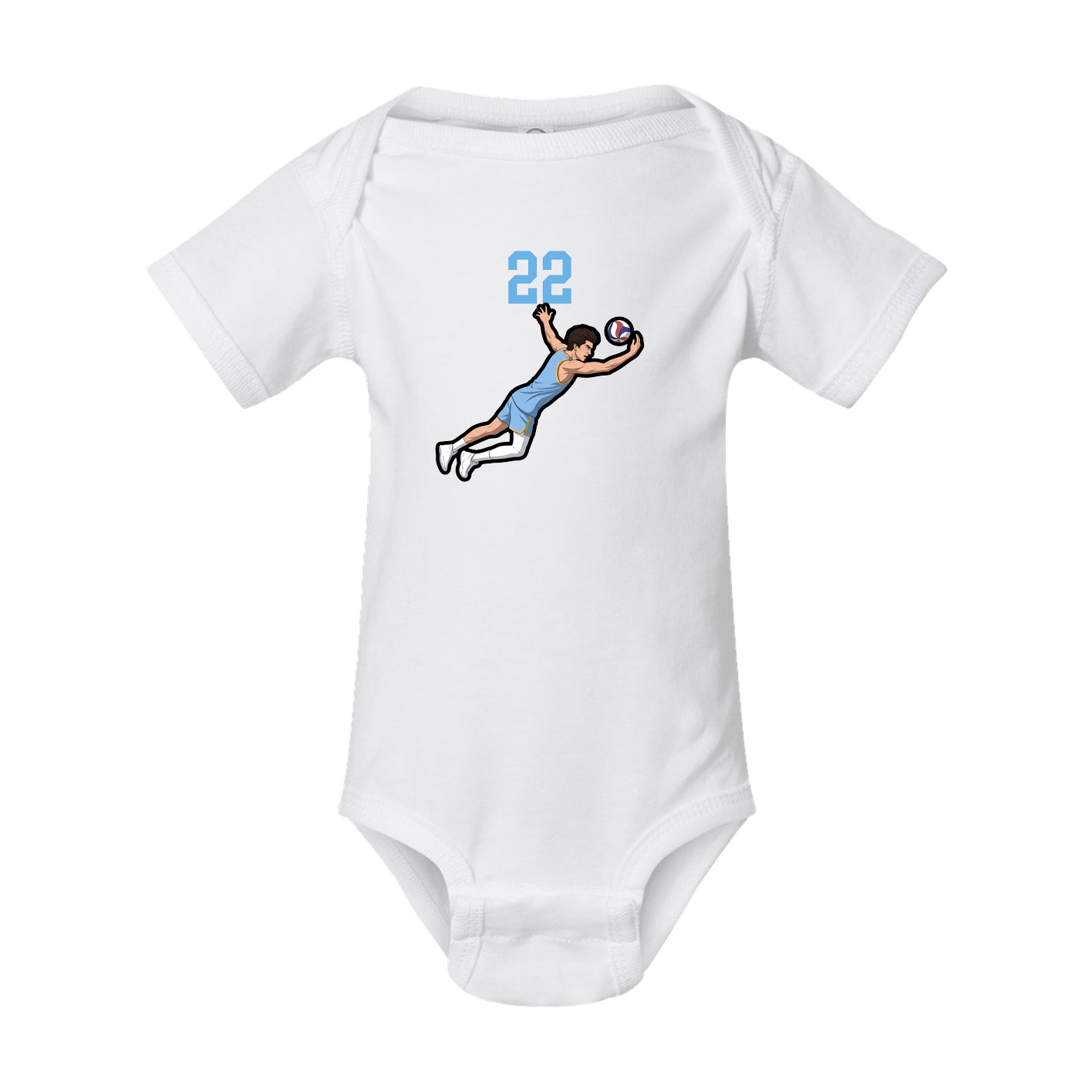 Baby Onesie — Number Top in White