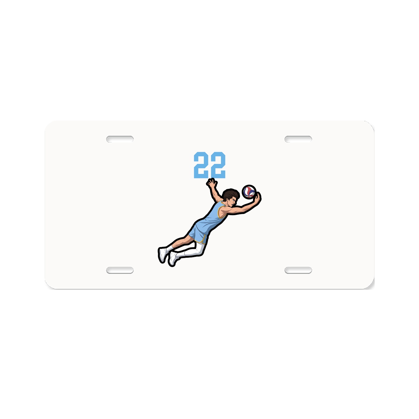 License Plate — Number Top in Classic