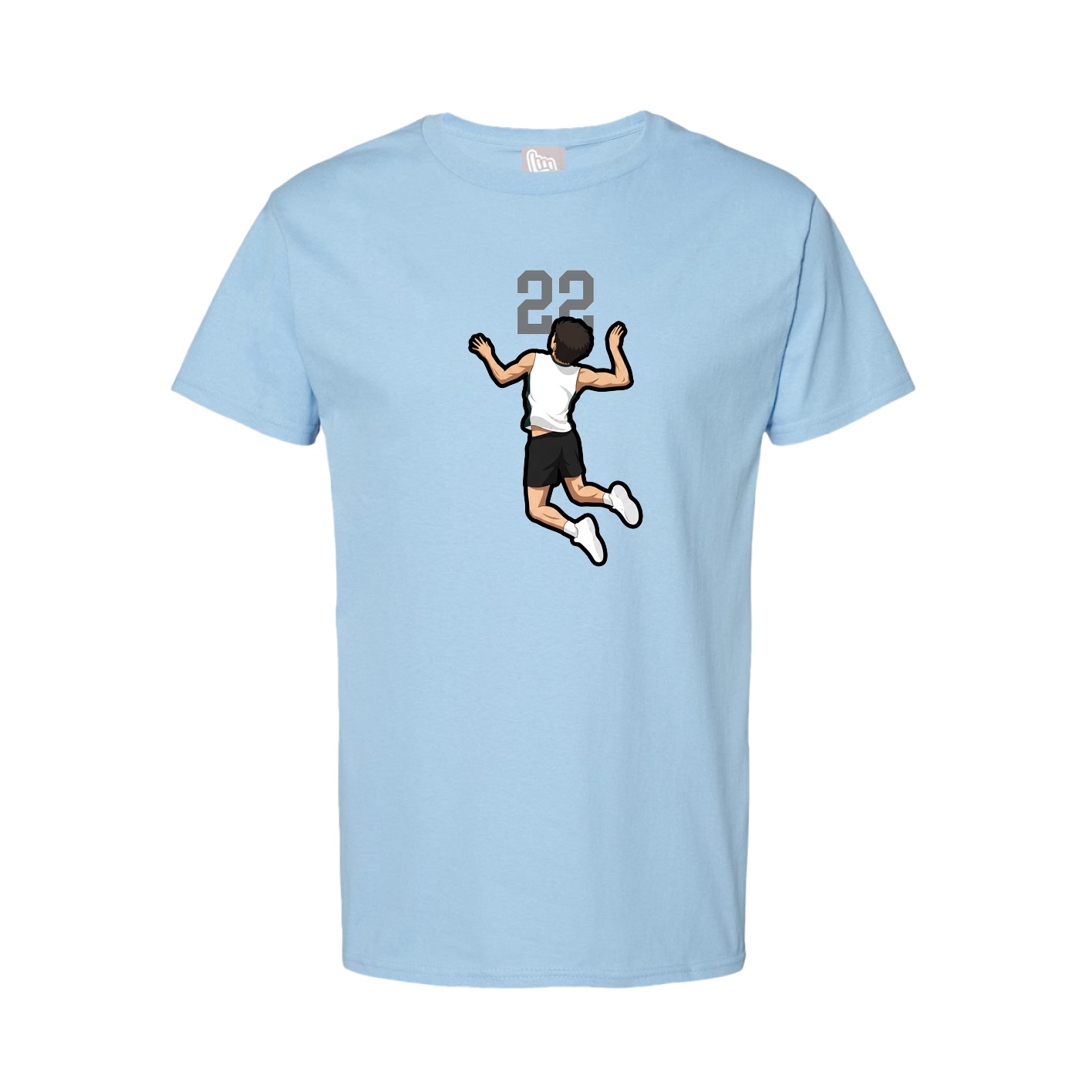 Tee — Number Top in Light Blue
