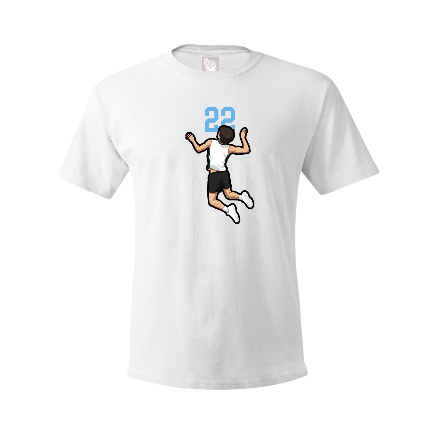 Youth Tee — Number Top in White