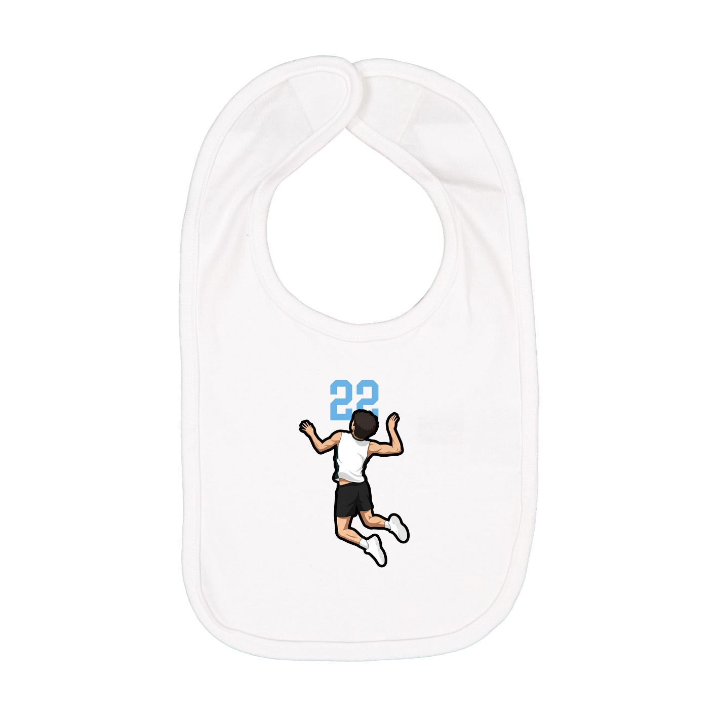 Infant Bib — Number Top in White