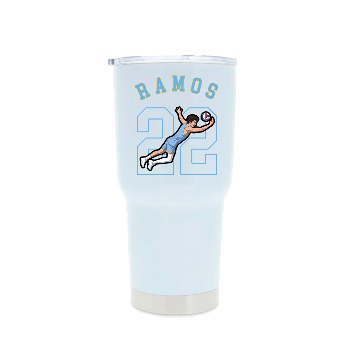 30oz Stainless Steel Tumbler — Shirsey Arch in White