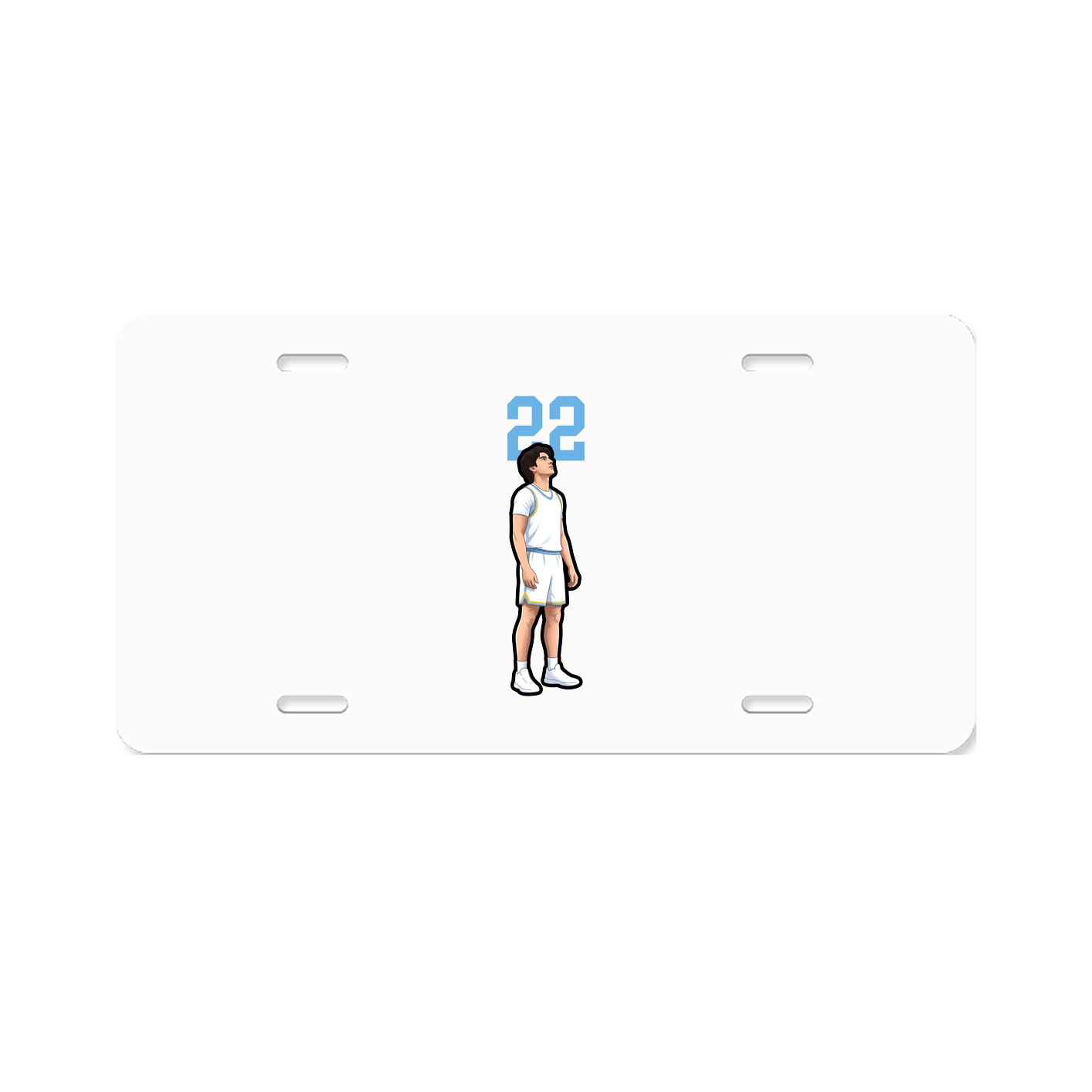 License Plate — Number Top in Classic