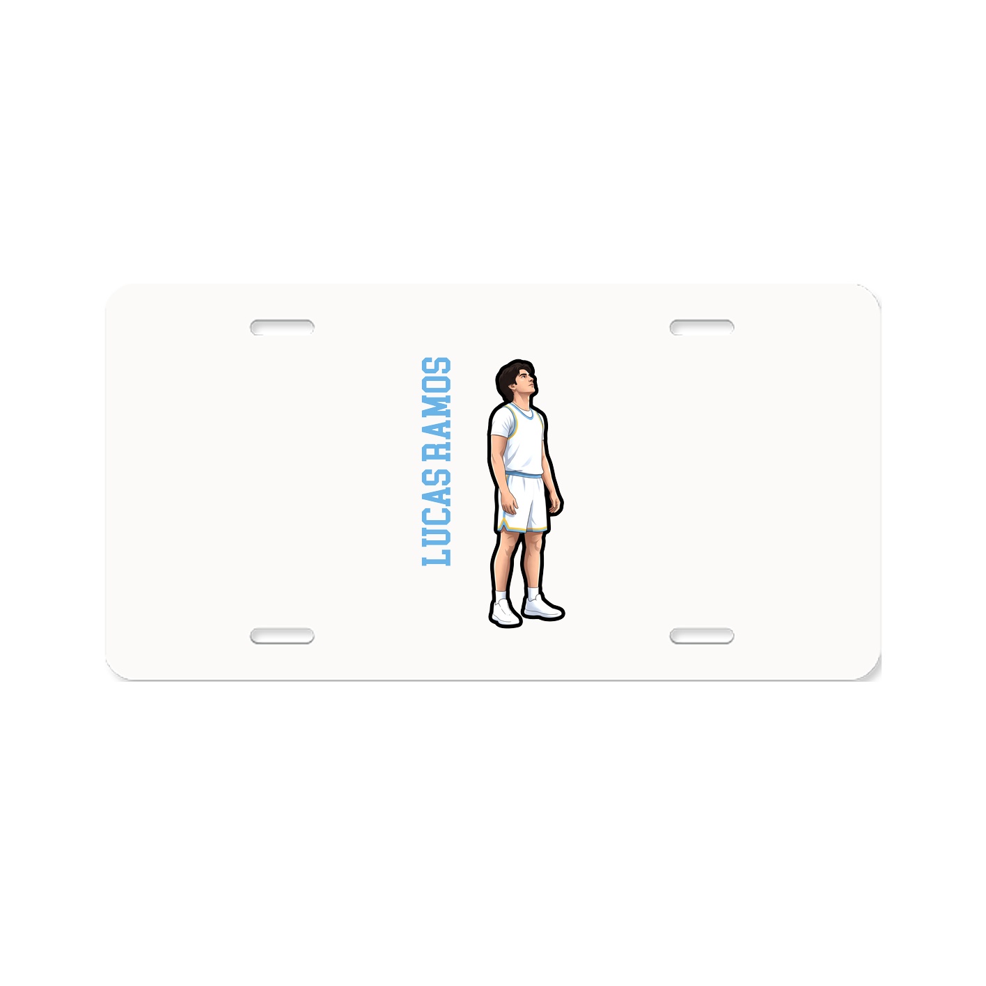 License Plate — Name Vertical in Classic