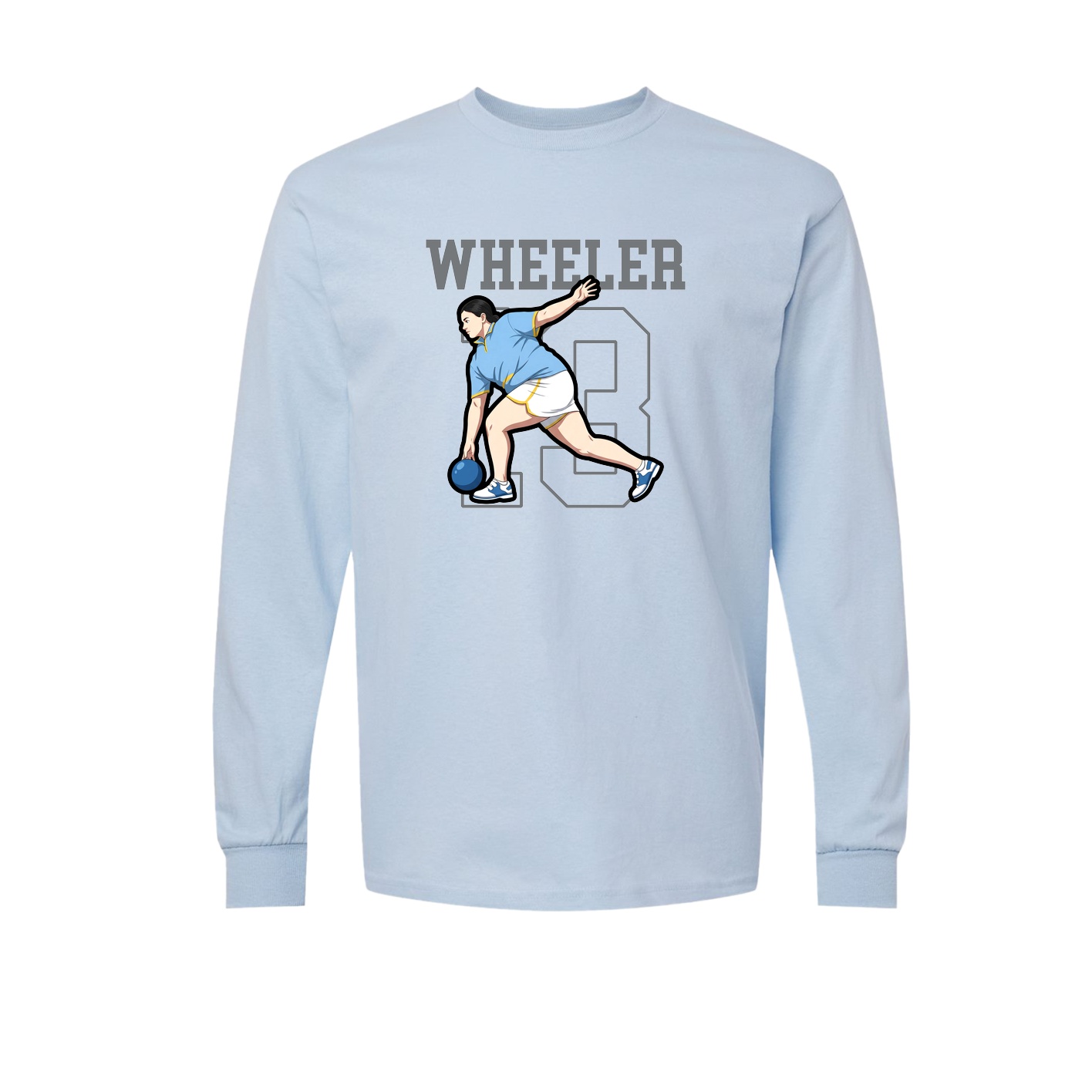 Long Sleeve Tee — Shirsey in Light Blue