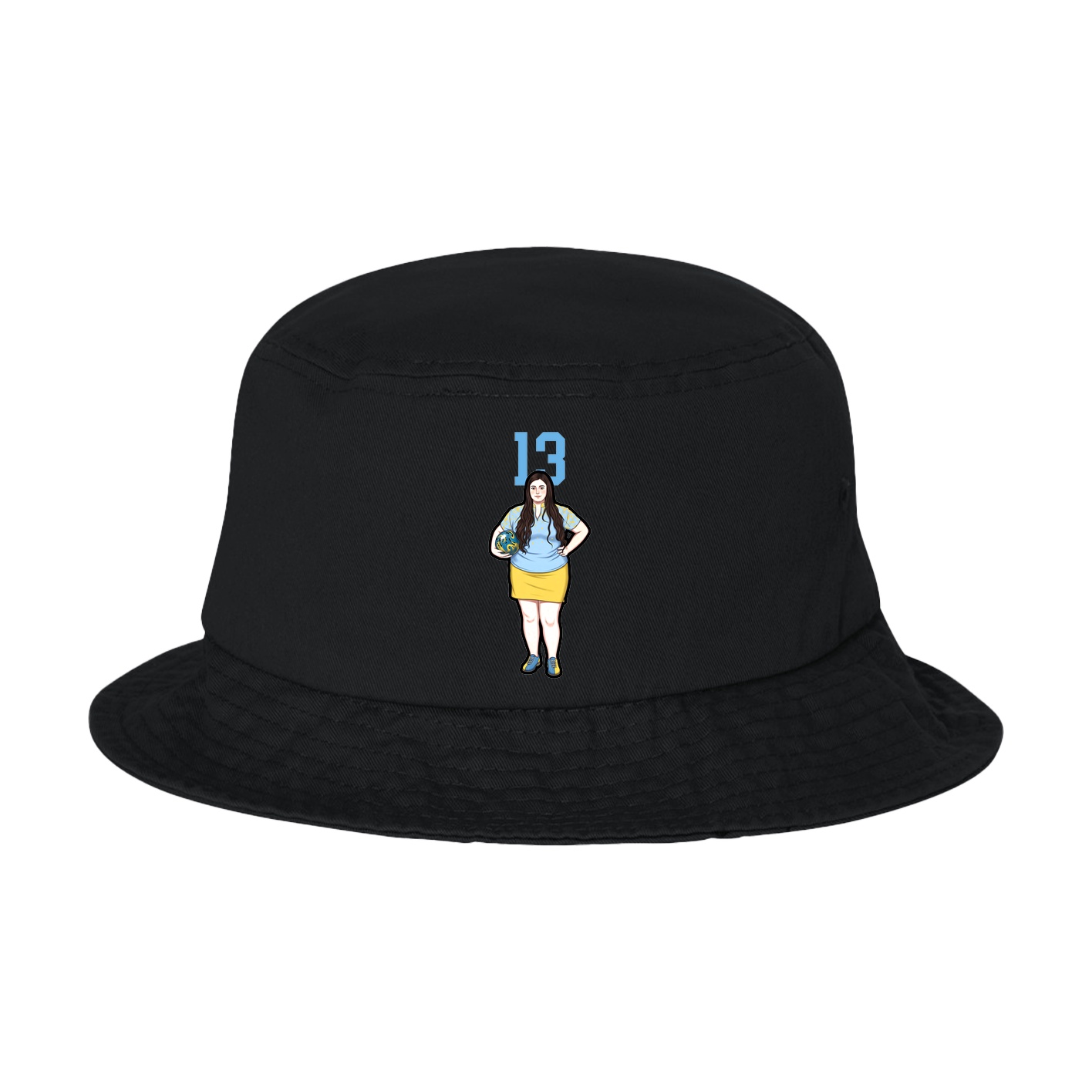 Bucket Cap — Number Top in Black