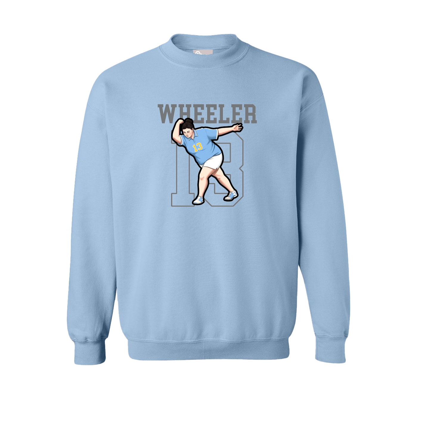 Fleece Crew — Shirsey in Light Blue