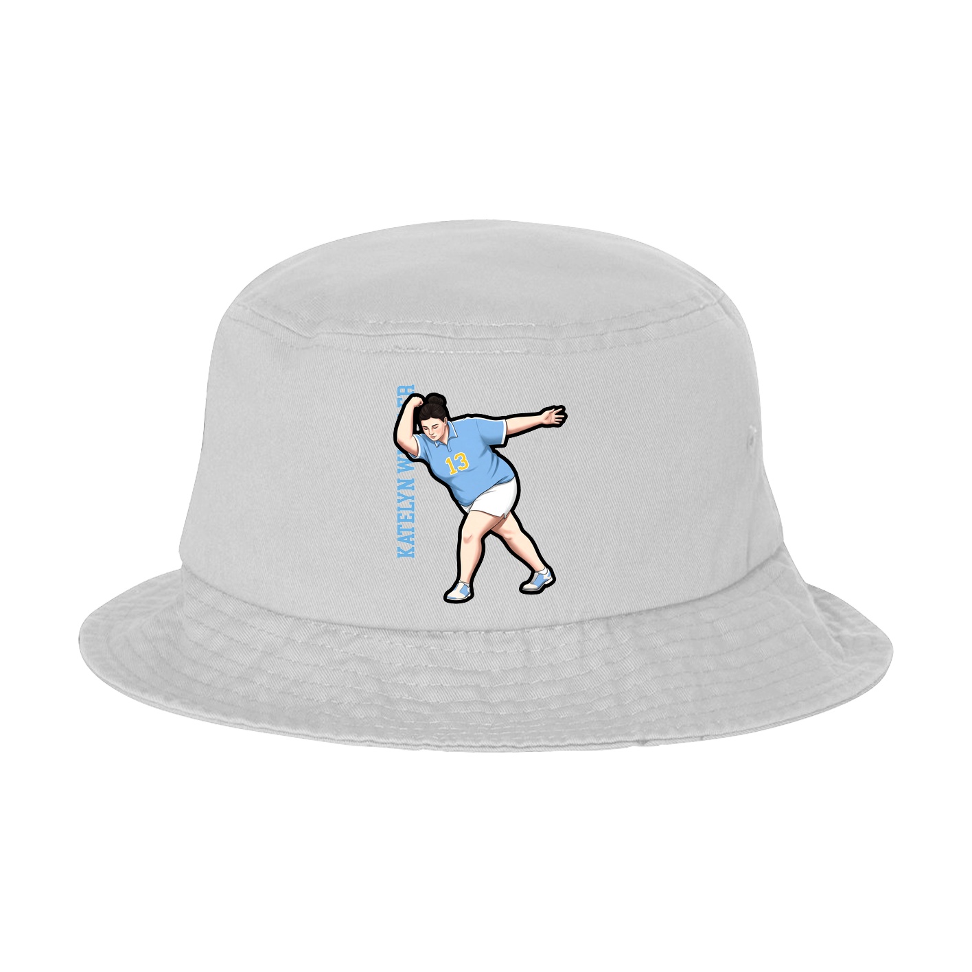 Bucket Cap — Name Vertical in White