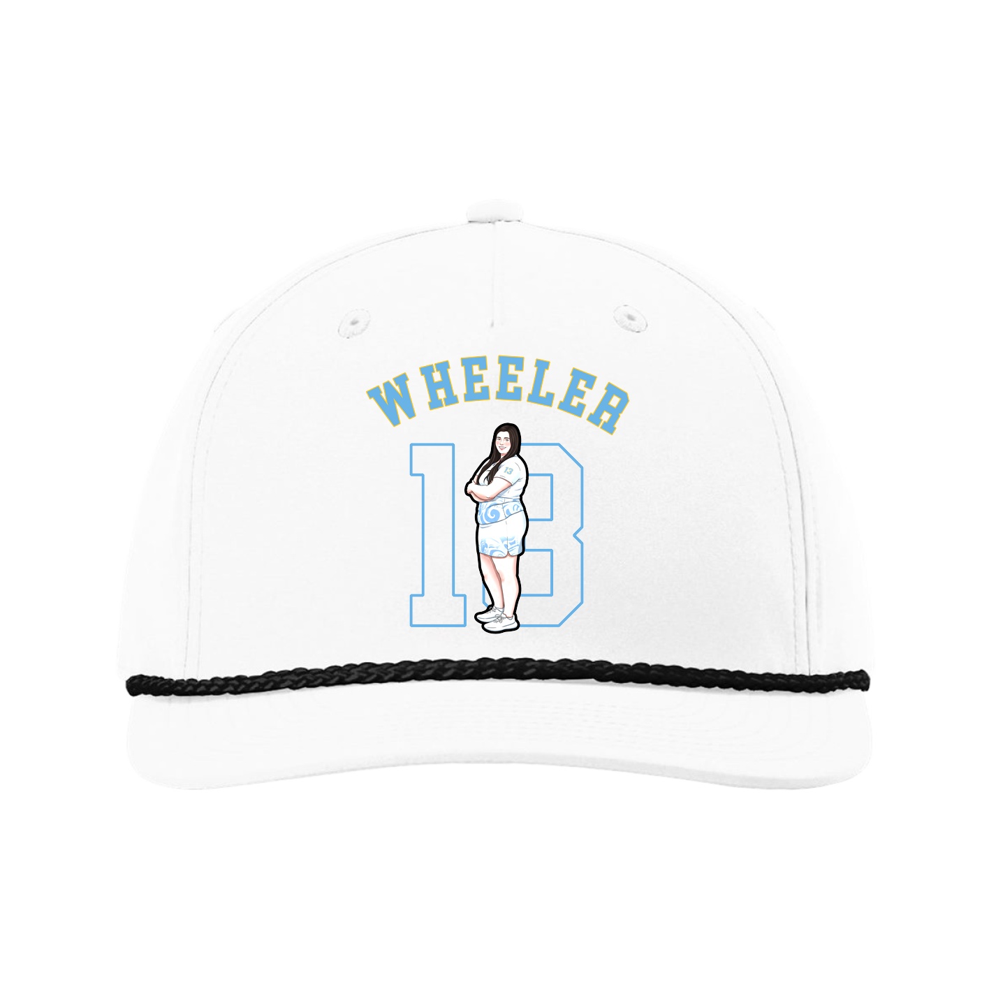 Five-Panel Classic Rope Cap — Shirsey Arch in White