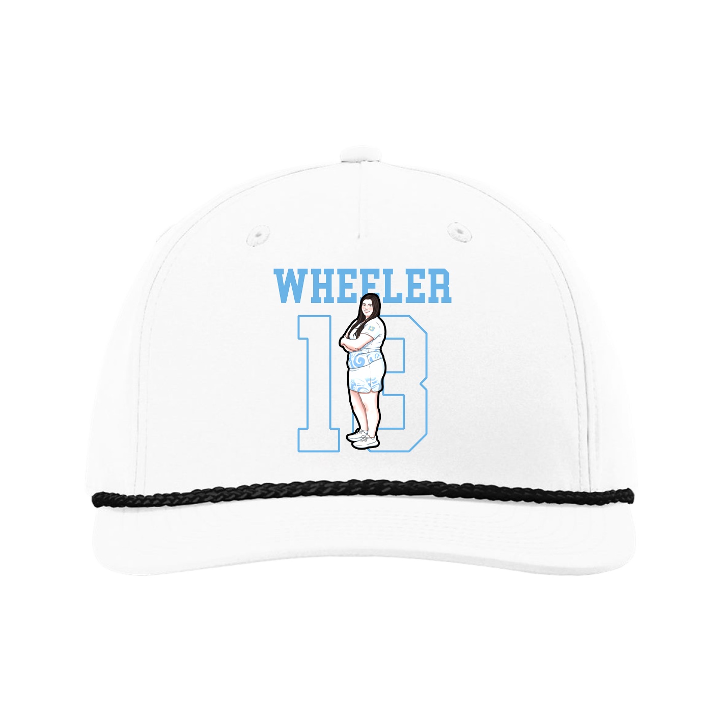 Five-Panel Classic Rope Cap — Shirsey in White