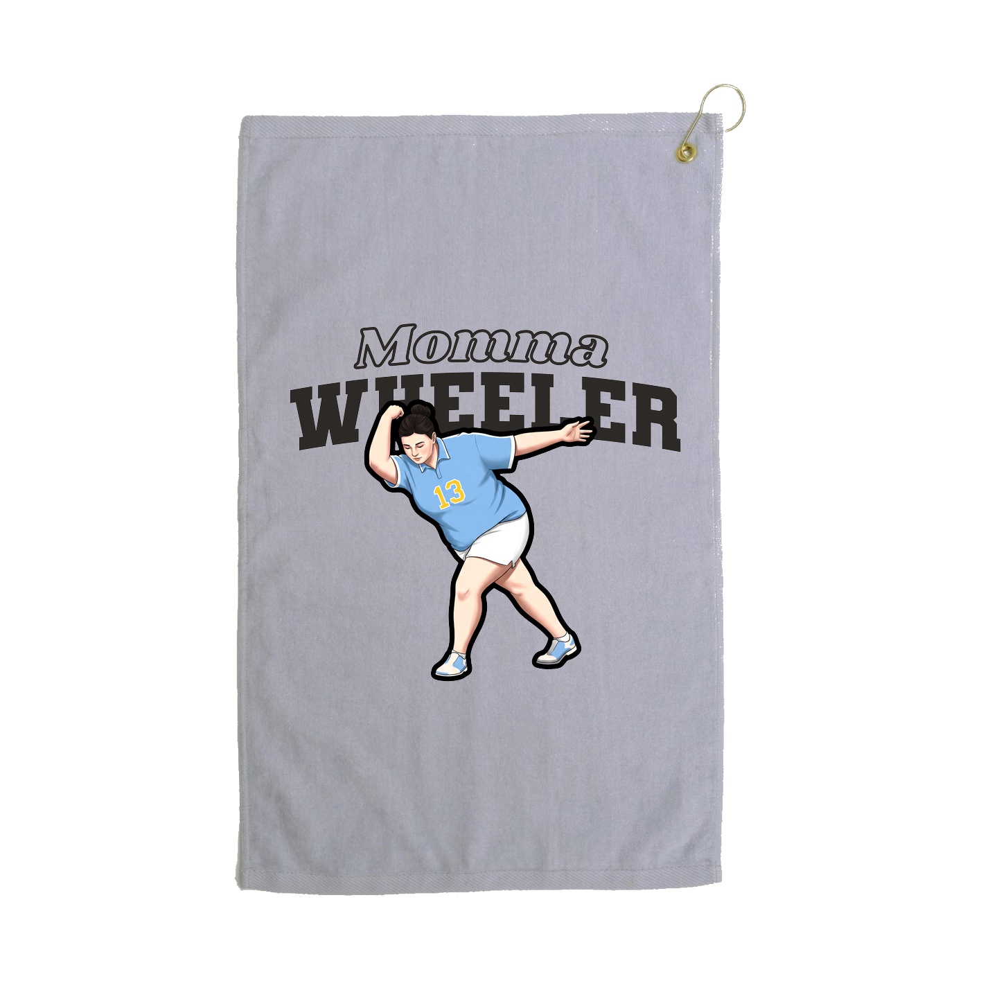 Golf Towel — Mothers Day Block in Grey