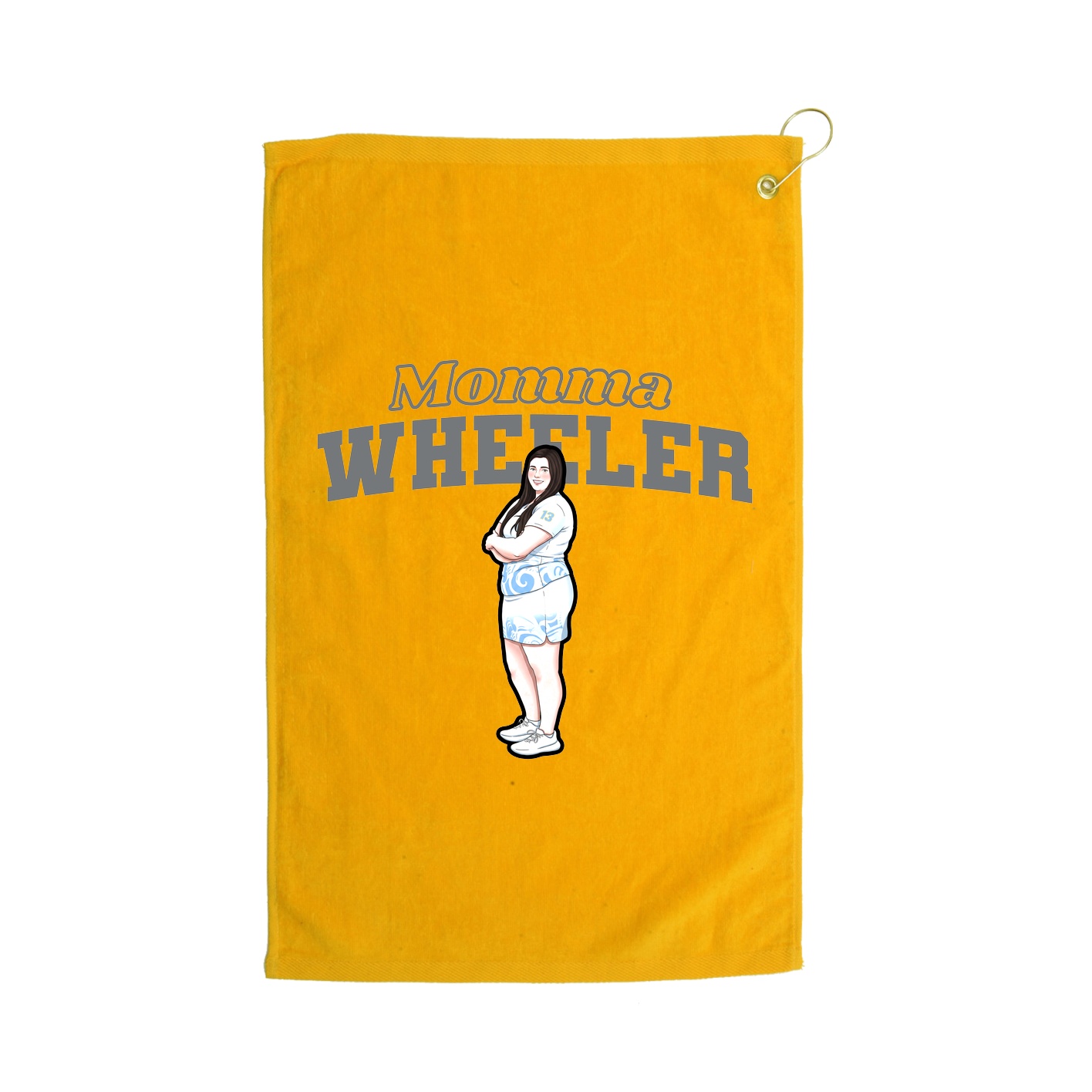 Golf Towel — Mothers Day Block in Gold