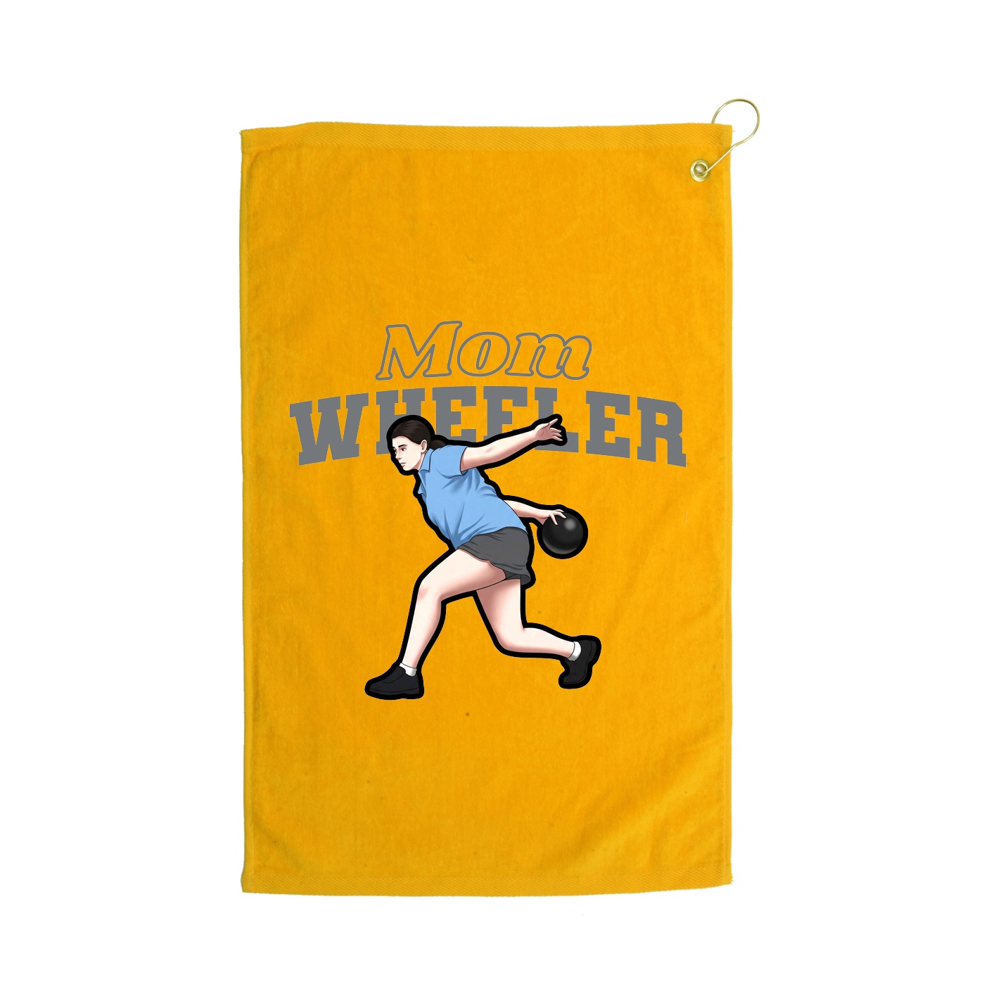 Golf Towel — Mothers Day Block in Gold