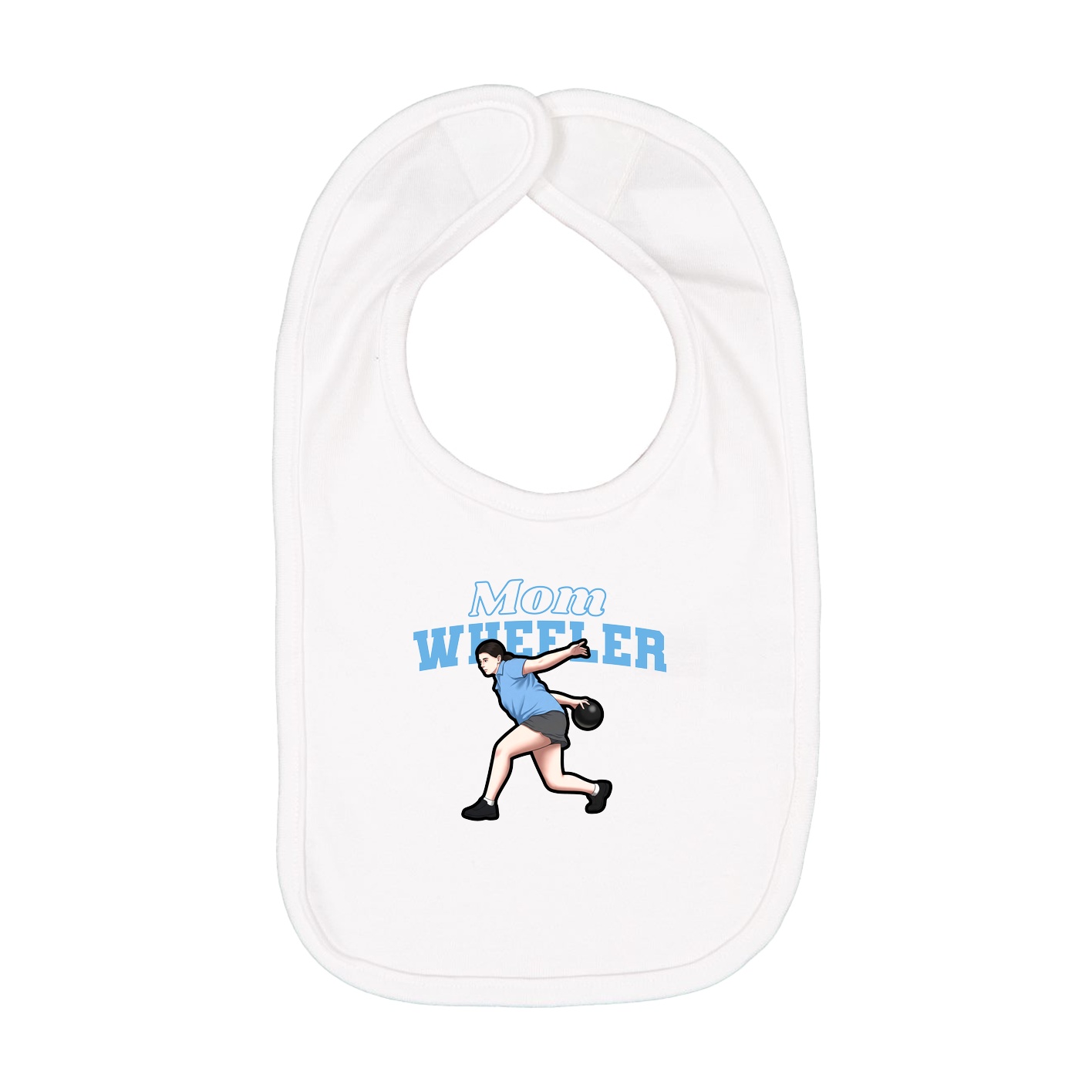 Infant Bib — Mothers Day Block in White