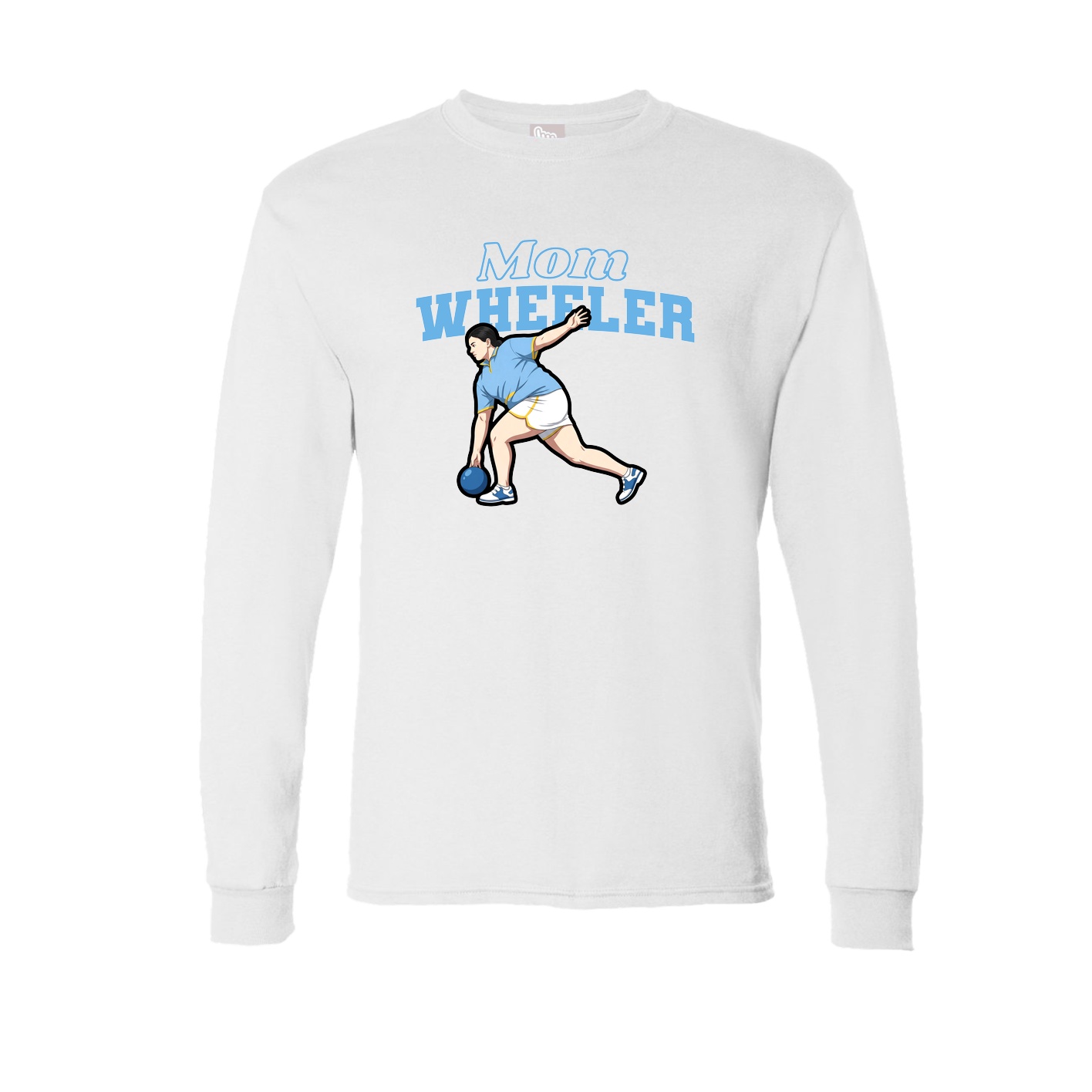Long Sleeve Tee — Mothers Day Block in White