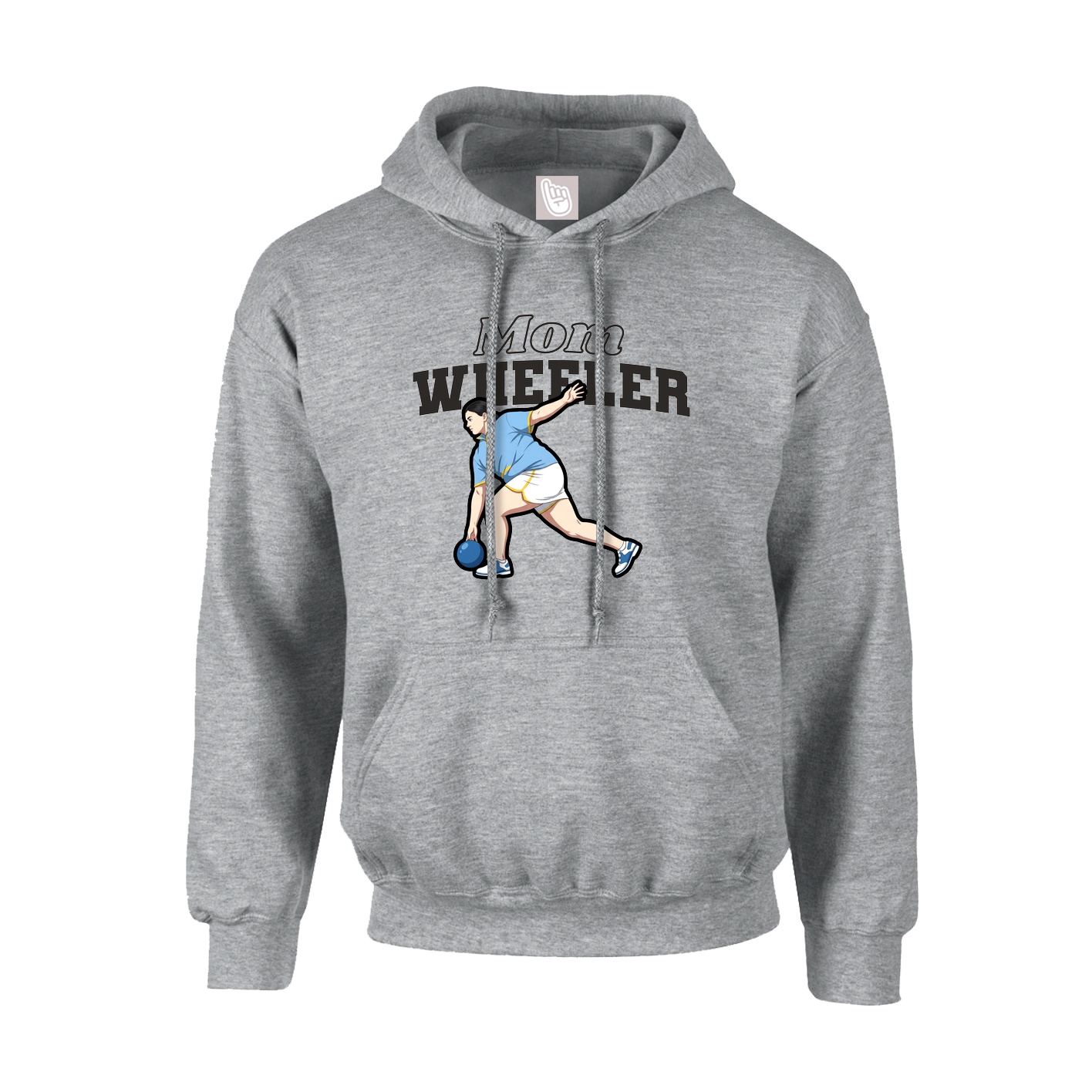 Youth Hoodie — Mothers Day Block in Grey