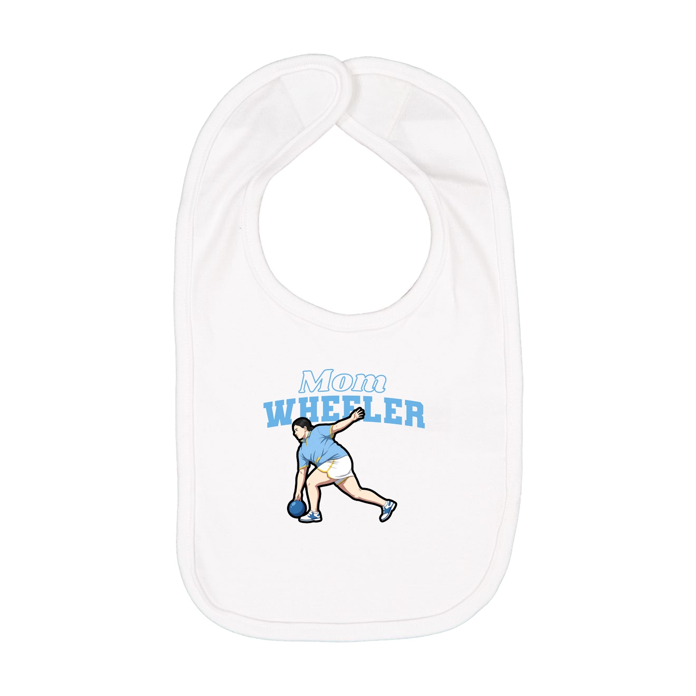 Infant Bib — Mothers Day Block in White