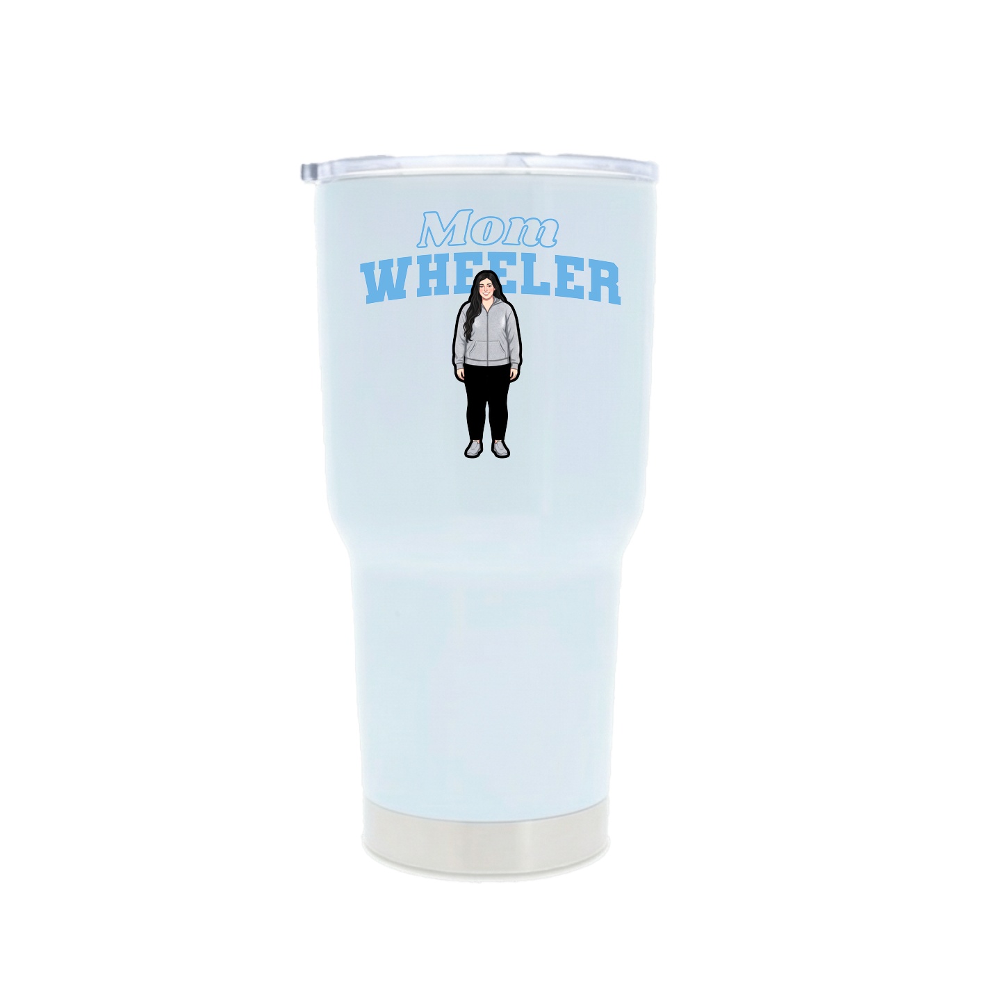 30oz Stainless Steel Tumbler — Mothers Day Block in White