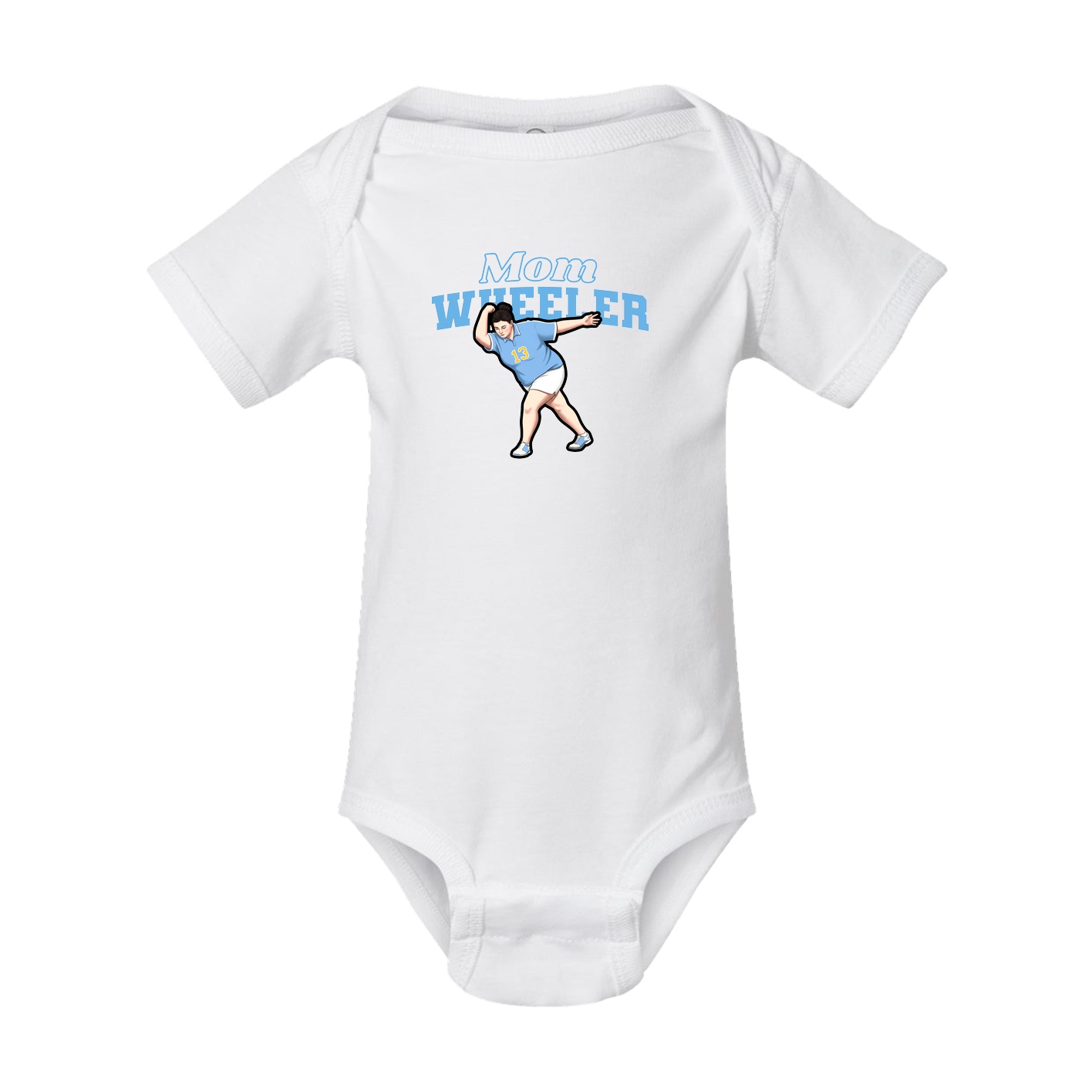 Baby Onesie — Mothers Day Block in White