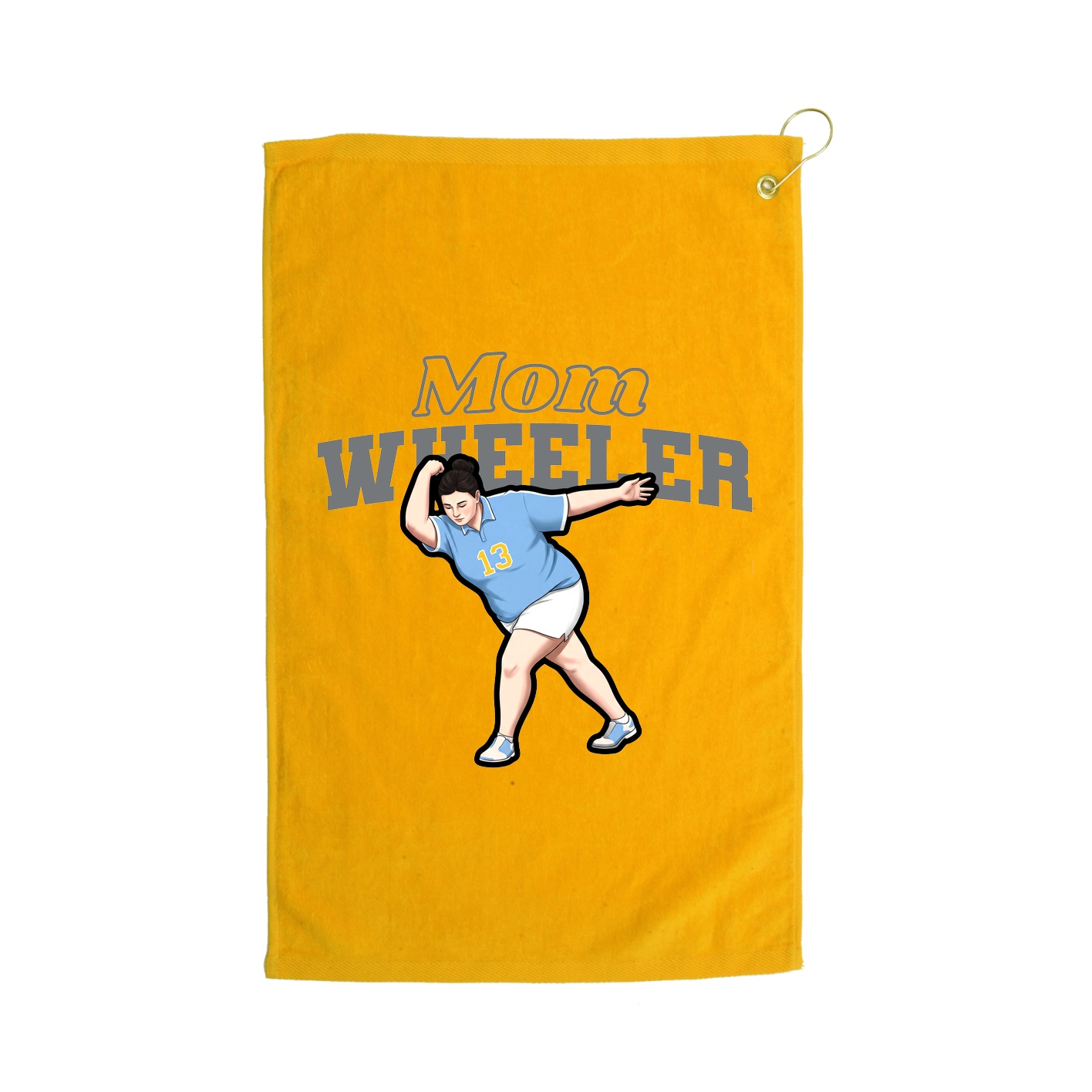 Golf Towel — Mothers Day Block in Gold